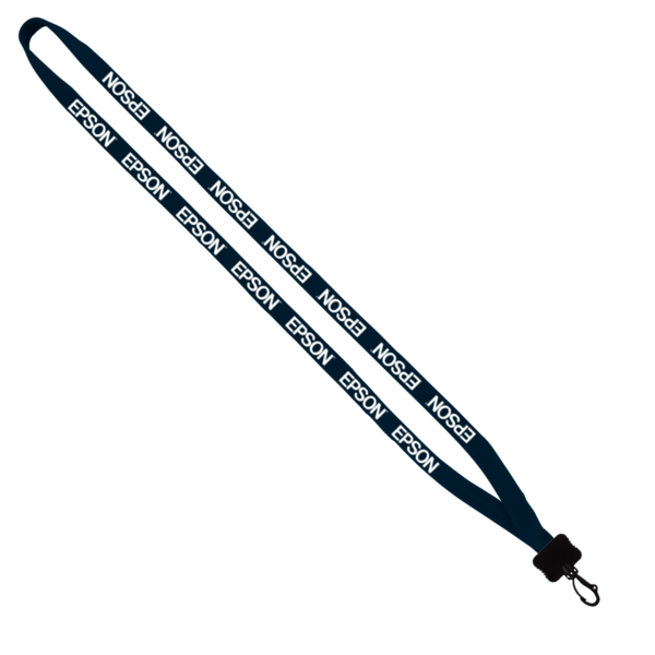 1/2" Cotton Lanyard with Plastic Clamshell & Swivel Snap Hook 22