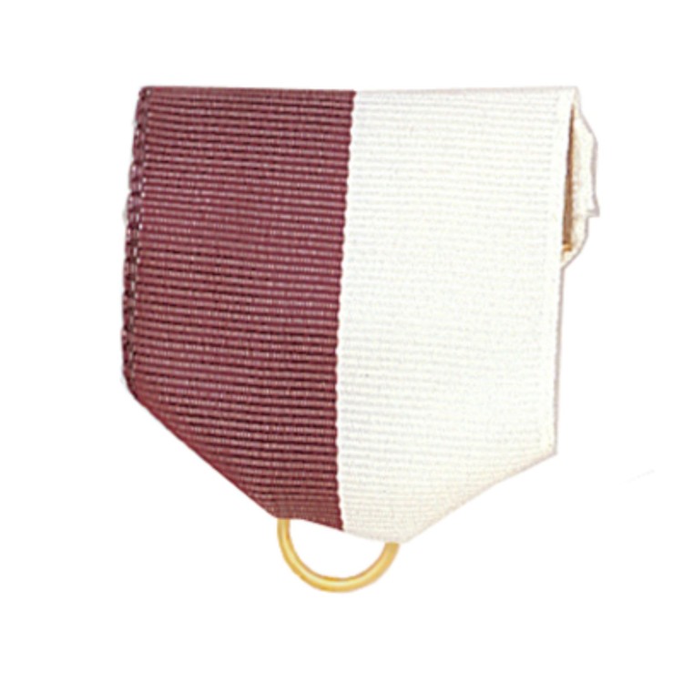 Maroon/White Pin Drape Ribbon with Jump Ring 2