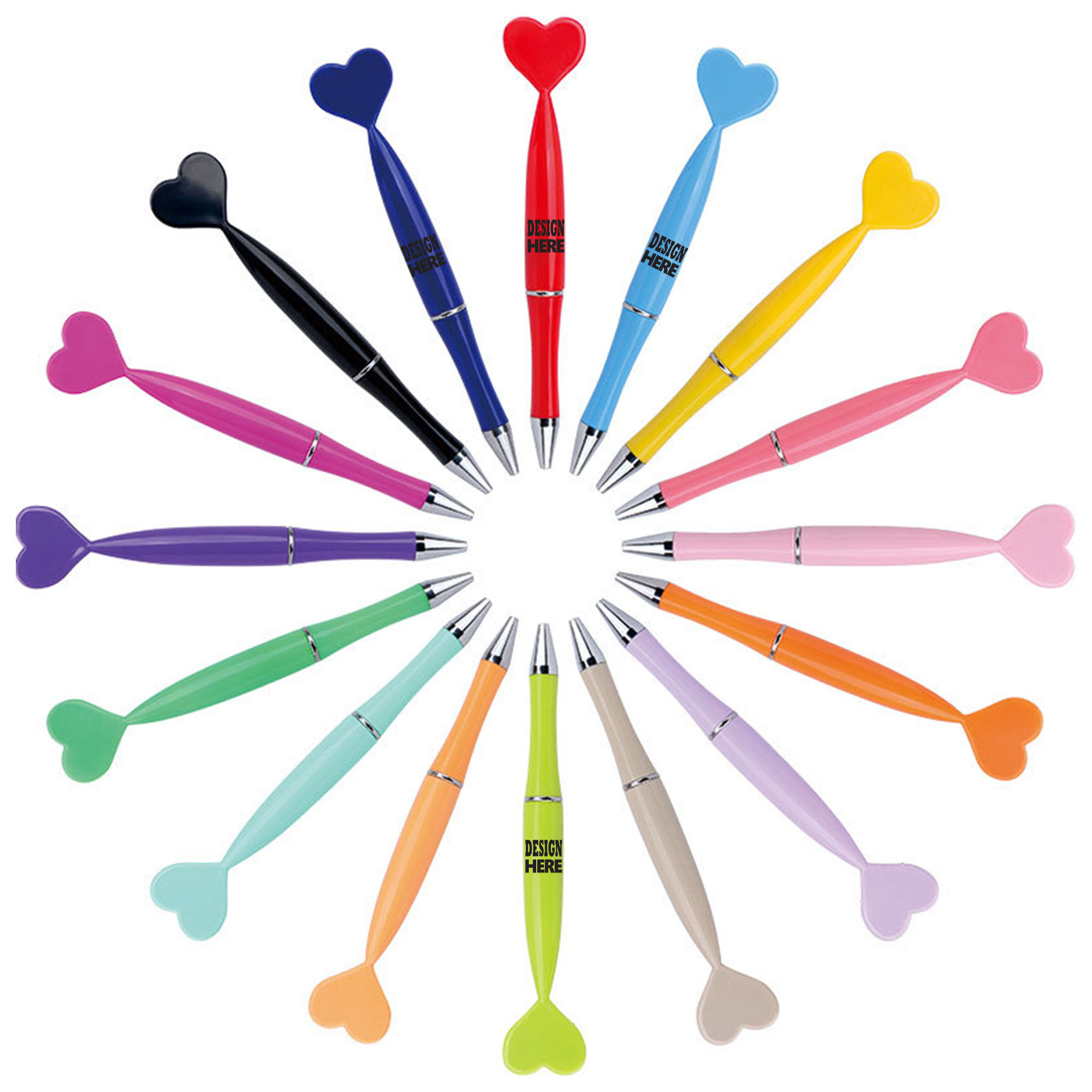 Colored Customizable Heart-Shaped Ballpoint Pen 1