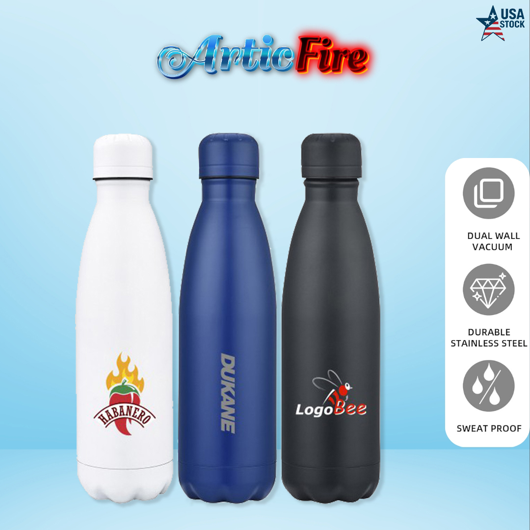 ArticFire 17oz Double Wall Stainless Steel Bottle Screw on Lid 2