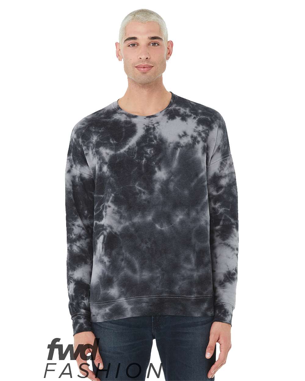 Unisex FWD Fashion Tie-Dyed Crewneck Sweatshirt - 3945RD 2