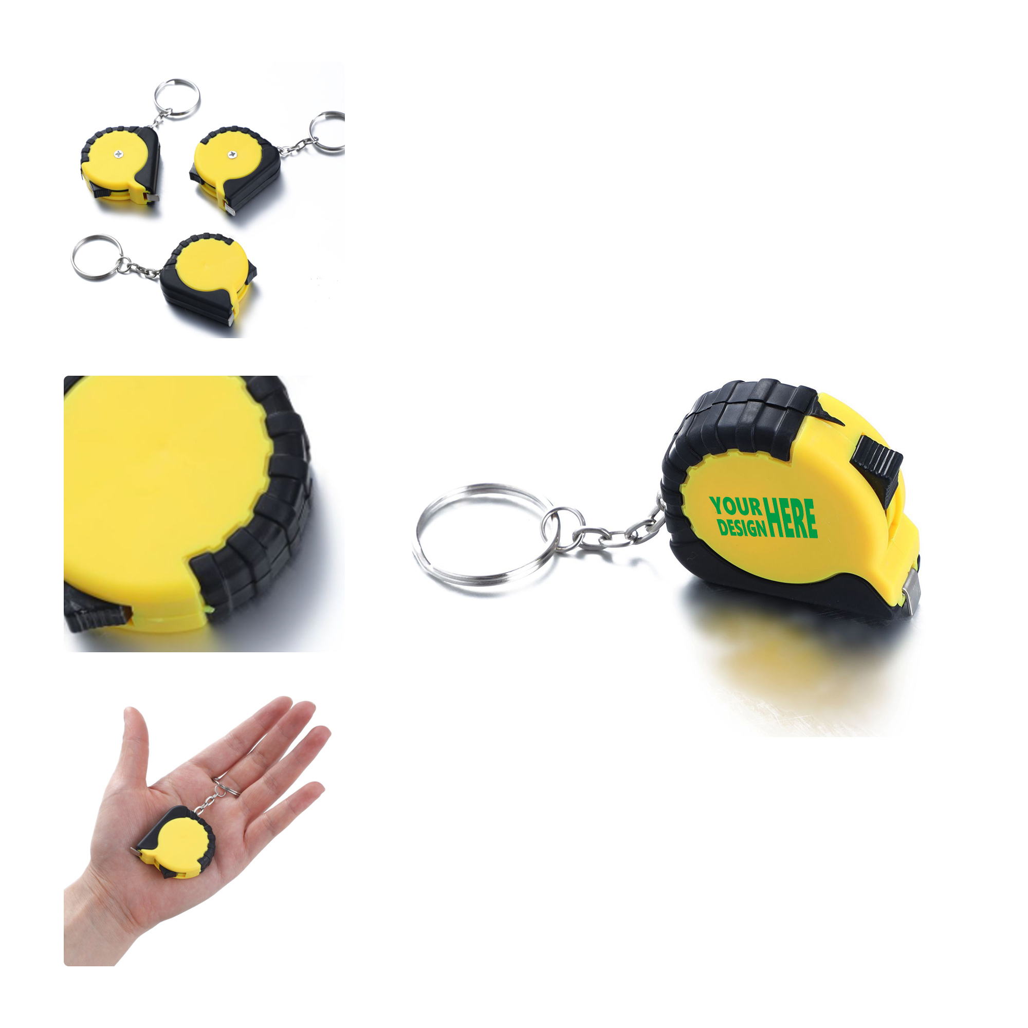 MOQ 50 Mini Retractable Tape Measure Keychain 1