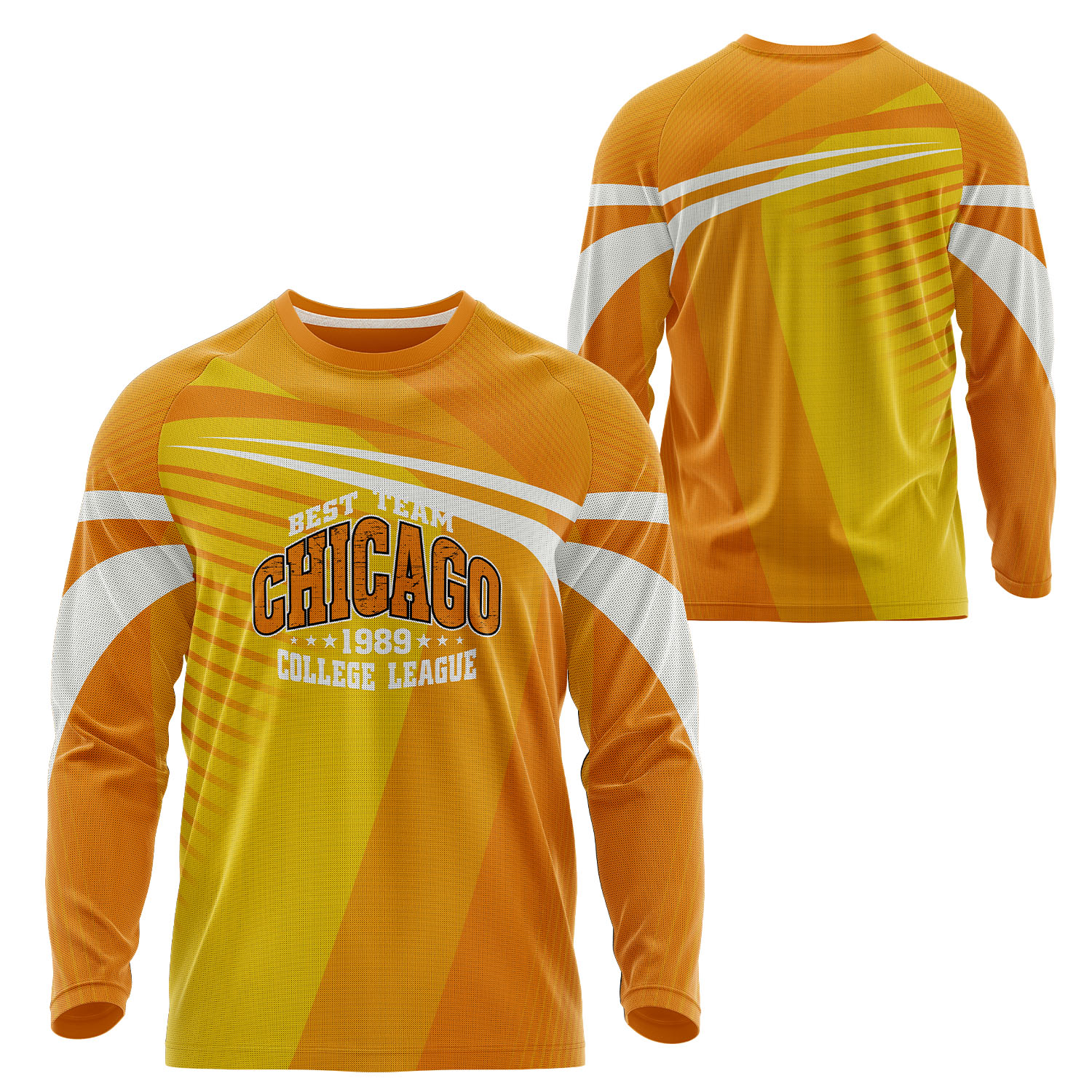 Unisex 150 GSM Short Hole Mesh Performance Sublimation Long Sleeve T-shirt 2