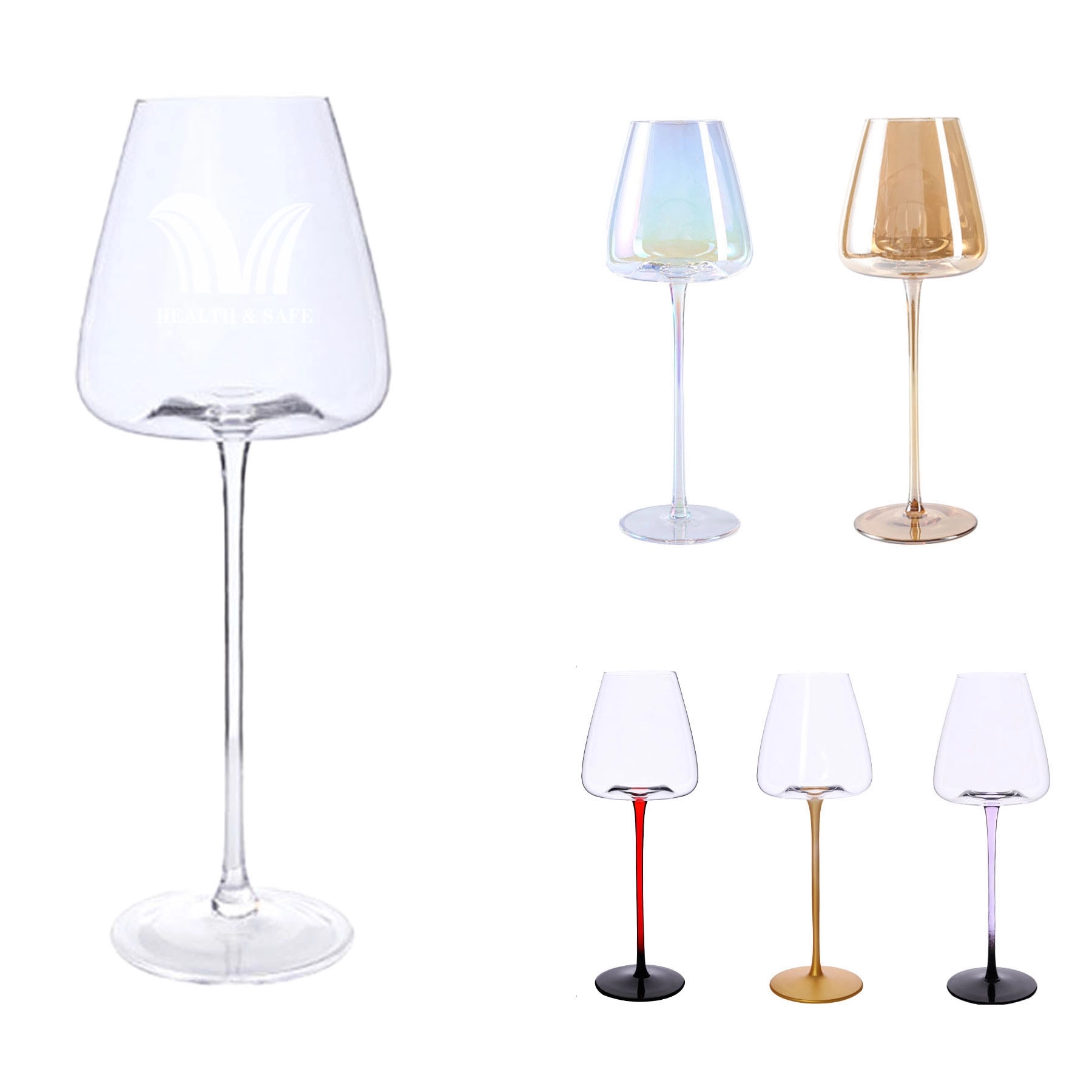 19 oz Wedding Party Crystal Wine Glass 4