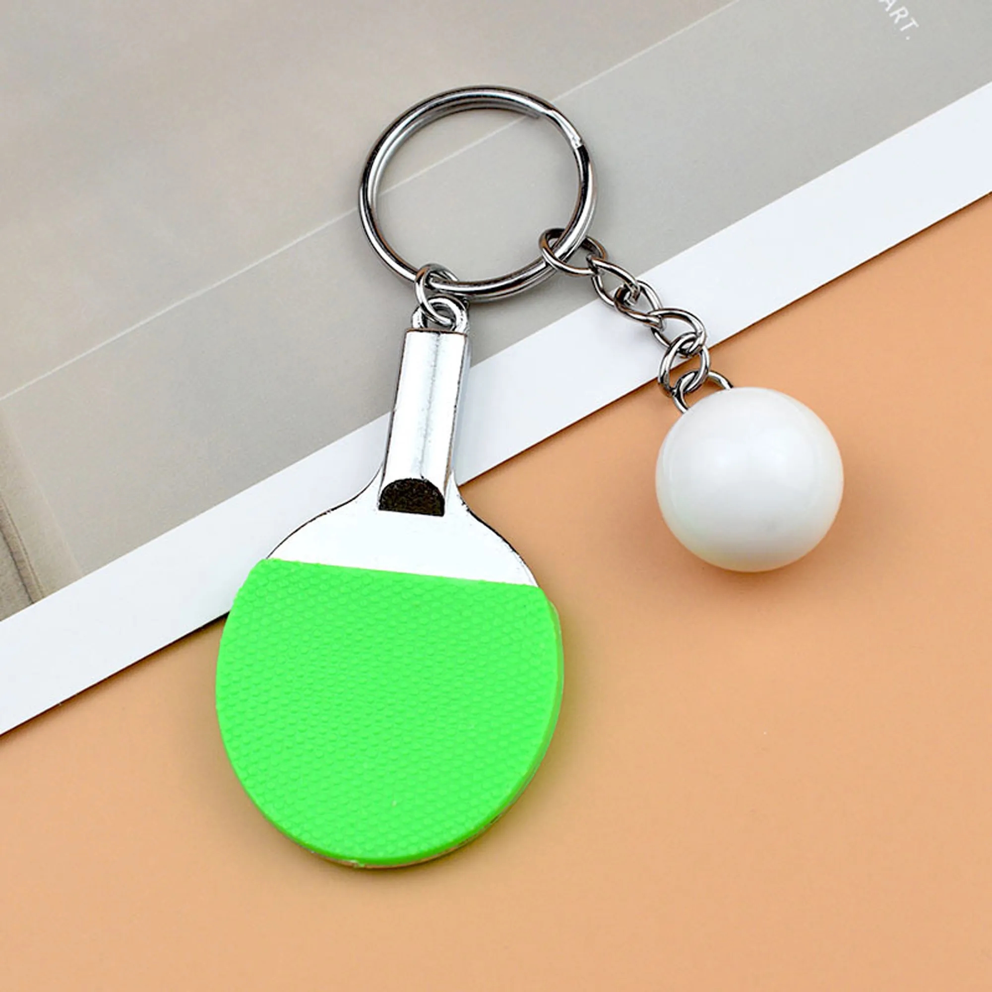 Mini Keyrings With Table Tennis Keychain 3