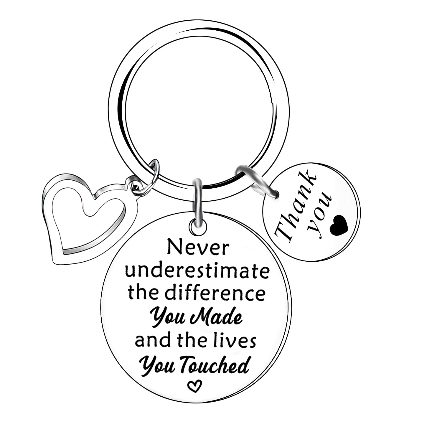 Stainless Steel Round Keychain 2