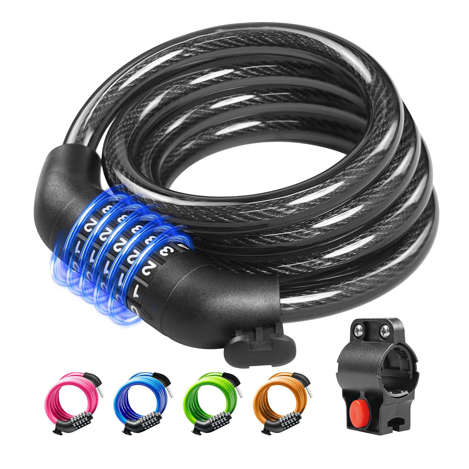 5-Digit Combination Bike Lock Cable 2