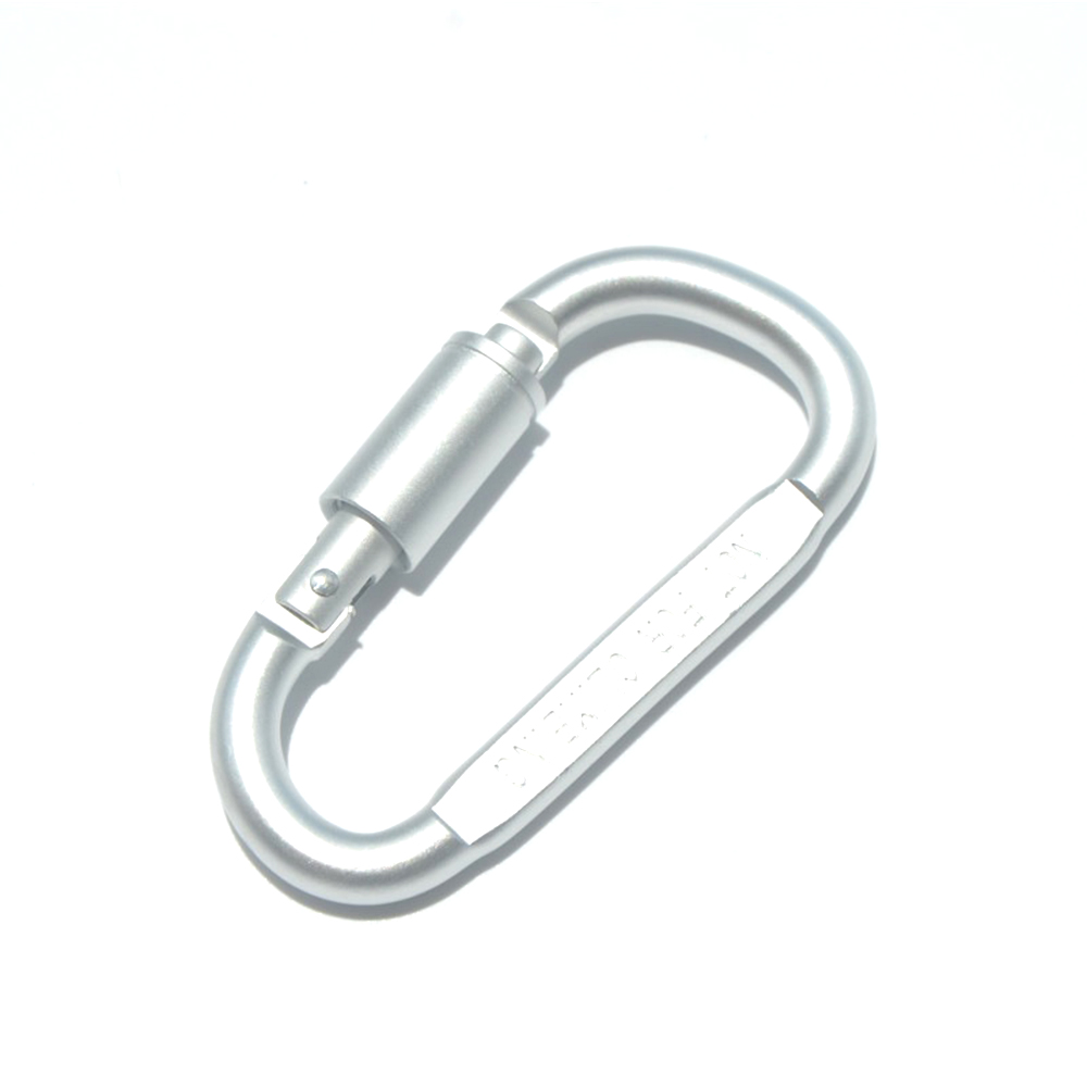 #8 D-shaped 22g high quality frosted carabiner backpack hook 1