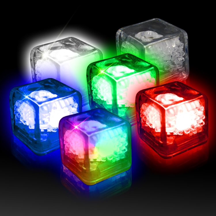 Imprinted Liquid Activated Light Up Ice Cubes 3