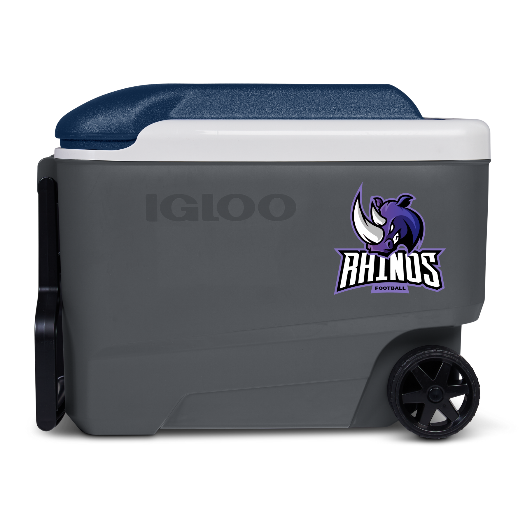 IGLOO MAXCOLD 40 QT ROLLER COOLER (Carbonite/Aegean Sea) 1