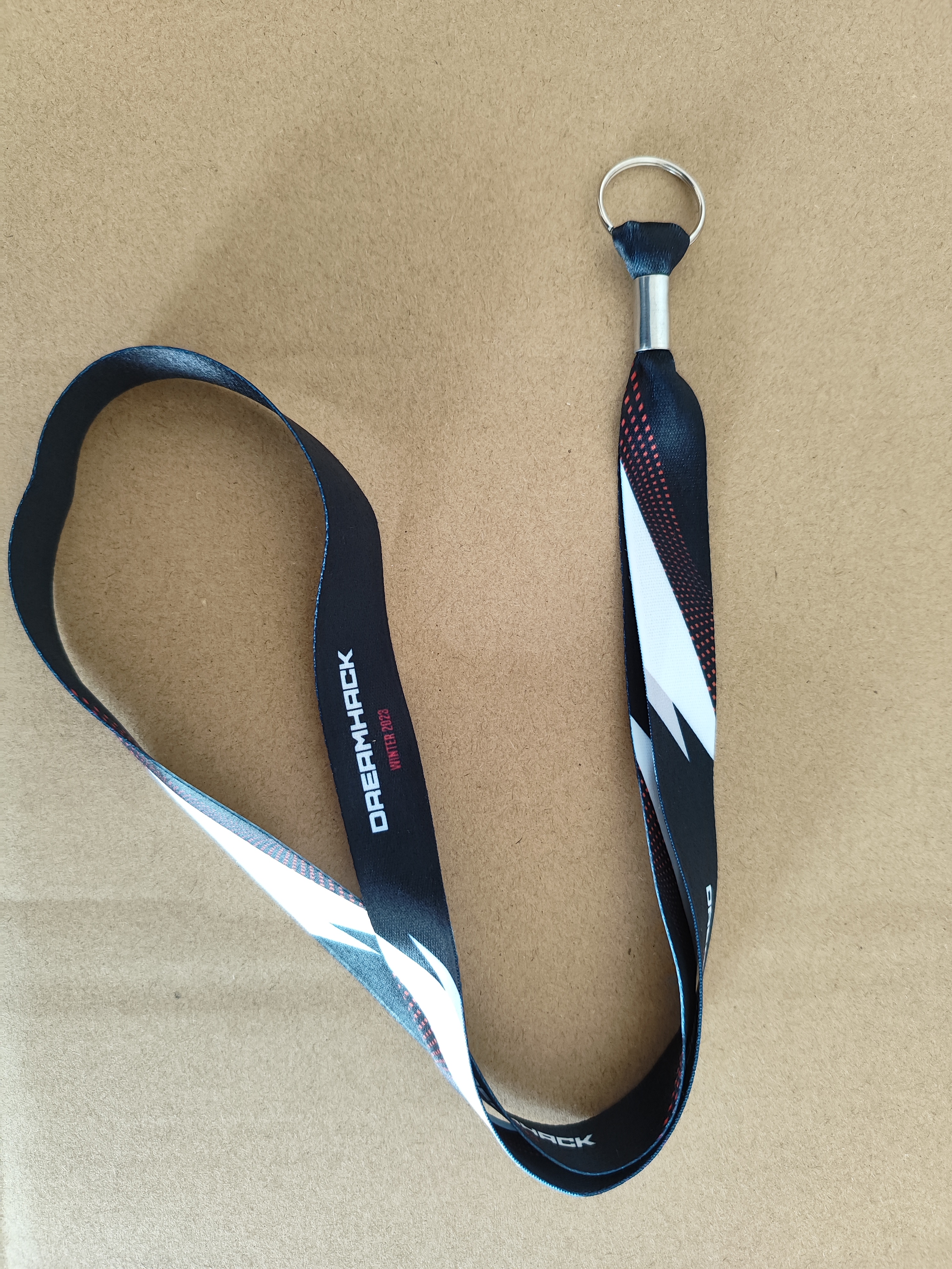3/4" Dye-Sublimated Lanyard with Metal Crimp & Metal Split-Ring 2