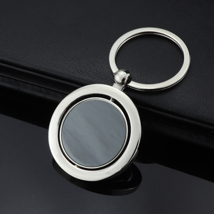 Auto Keychain Rotating Round Shape Key Ring 3