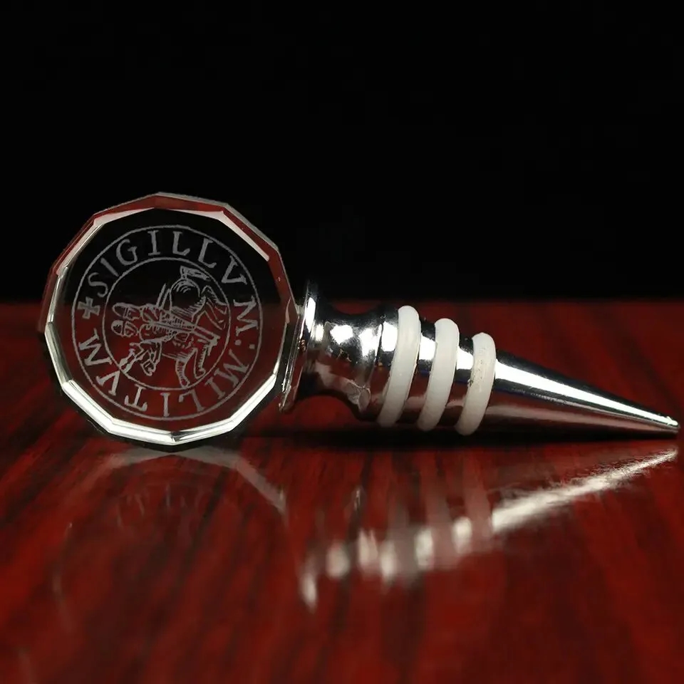 3D Photo Engraved Crystal Wine Stopper - Round 4