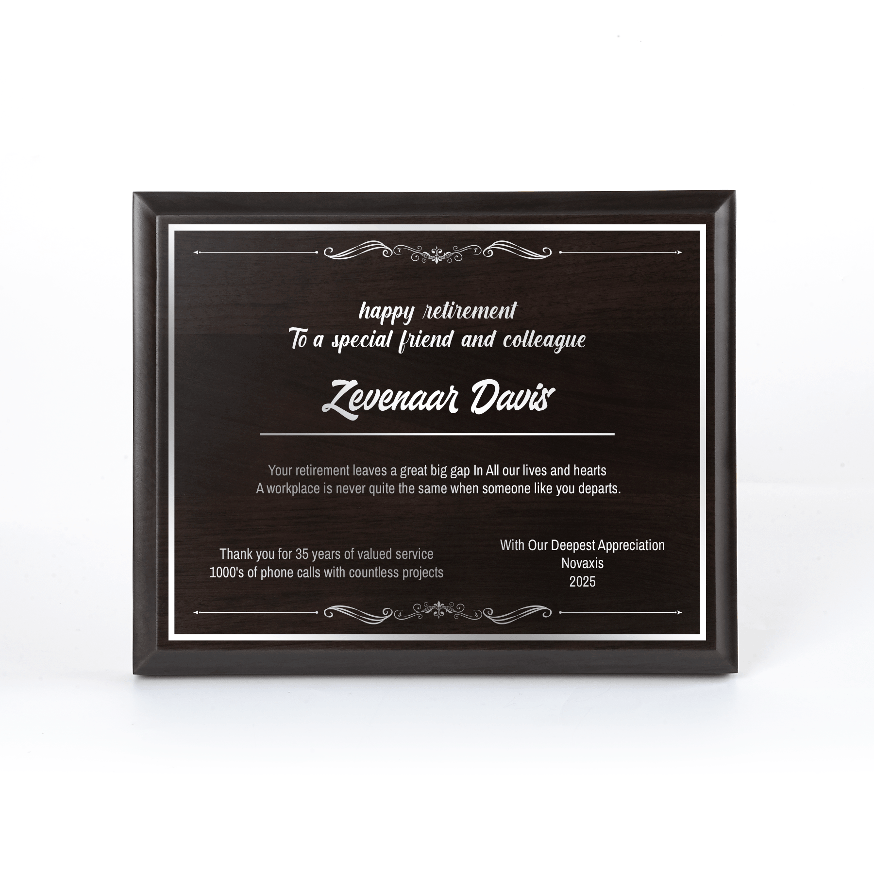 Custom Wood Plaque Award – Vertical & Horizontal 4