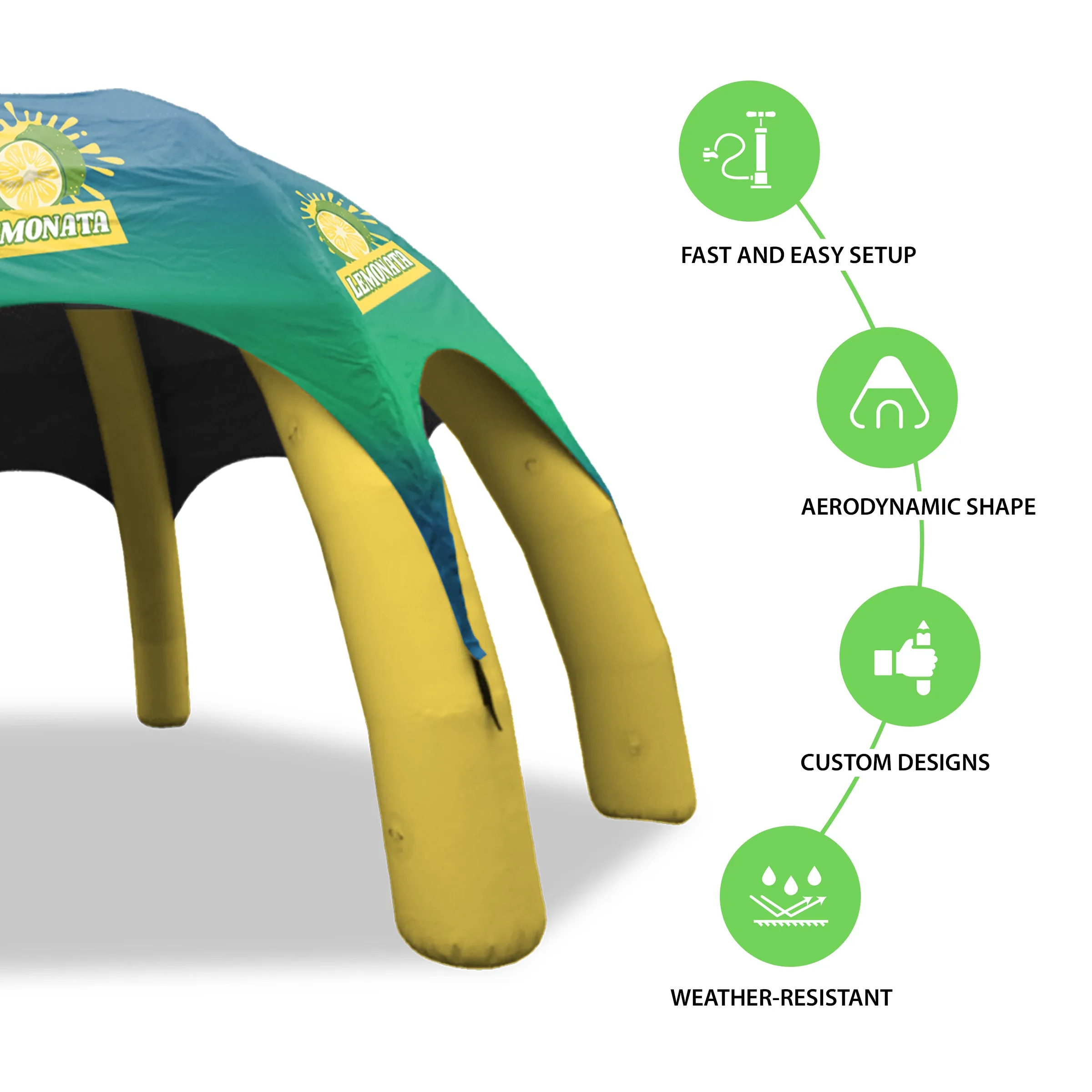 25' Custom Inflatable Spider Tent with 8 legs with Canopy 5