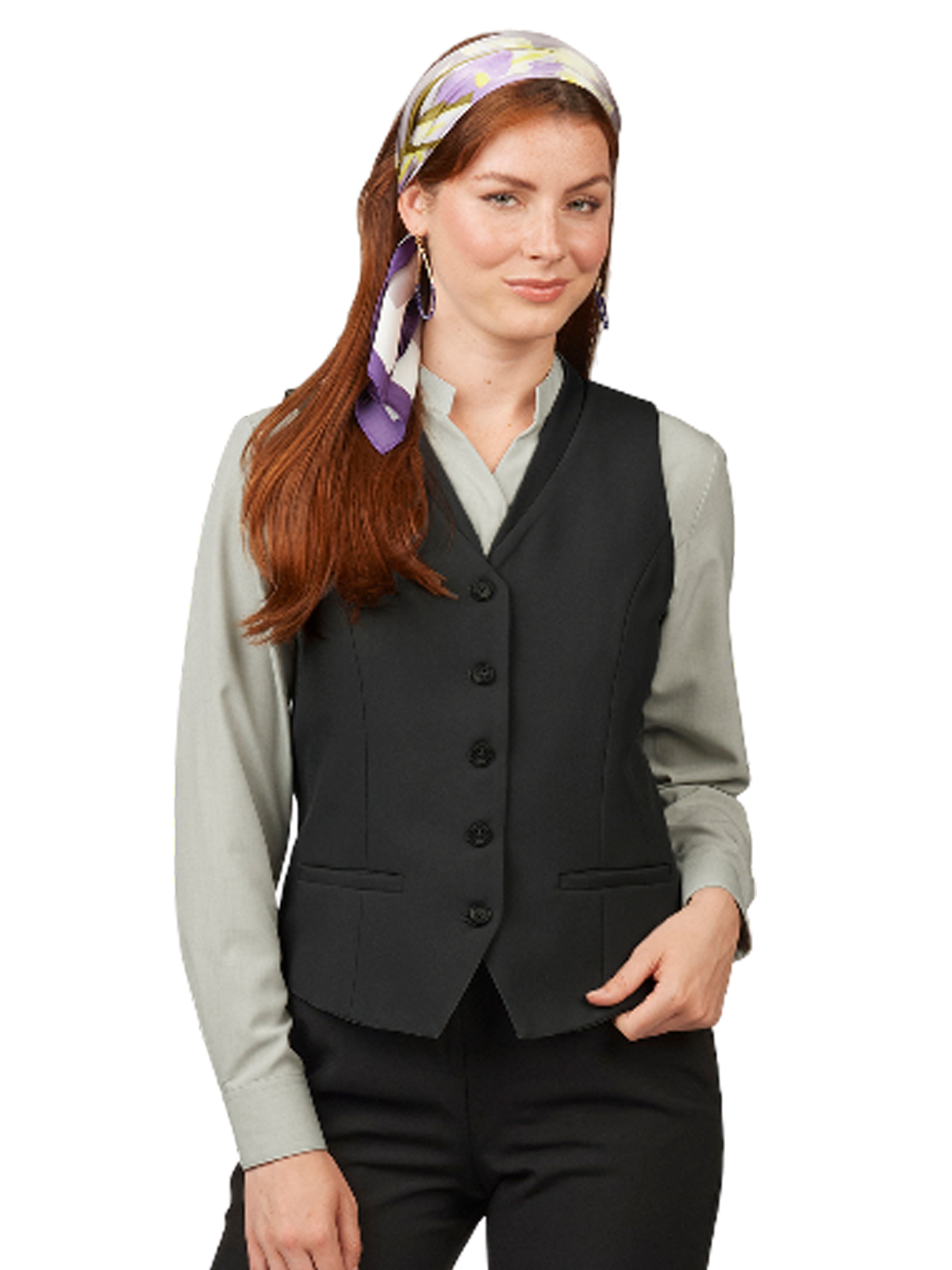 Edwards - Suiting & Neckwear - Women's Two-Pocket Ottoman Trim Vest 1