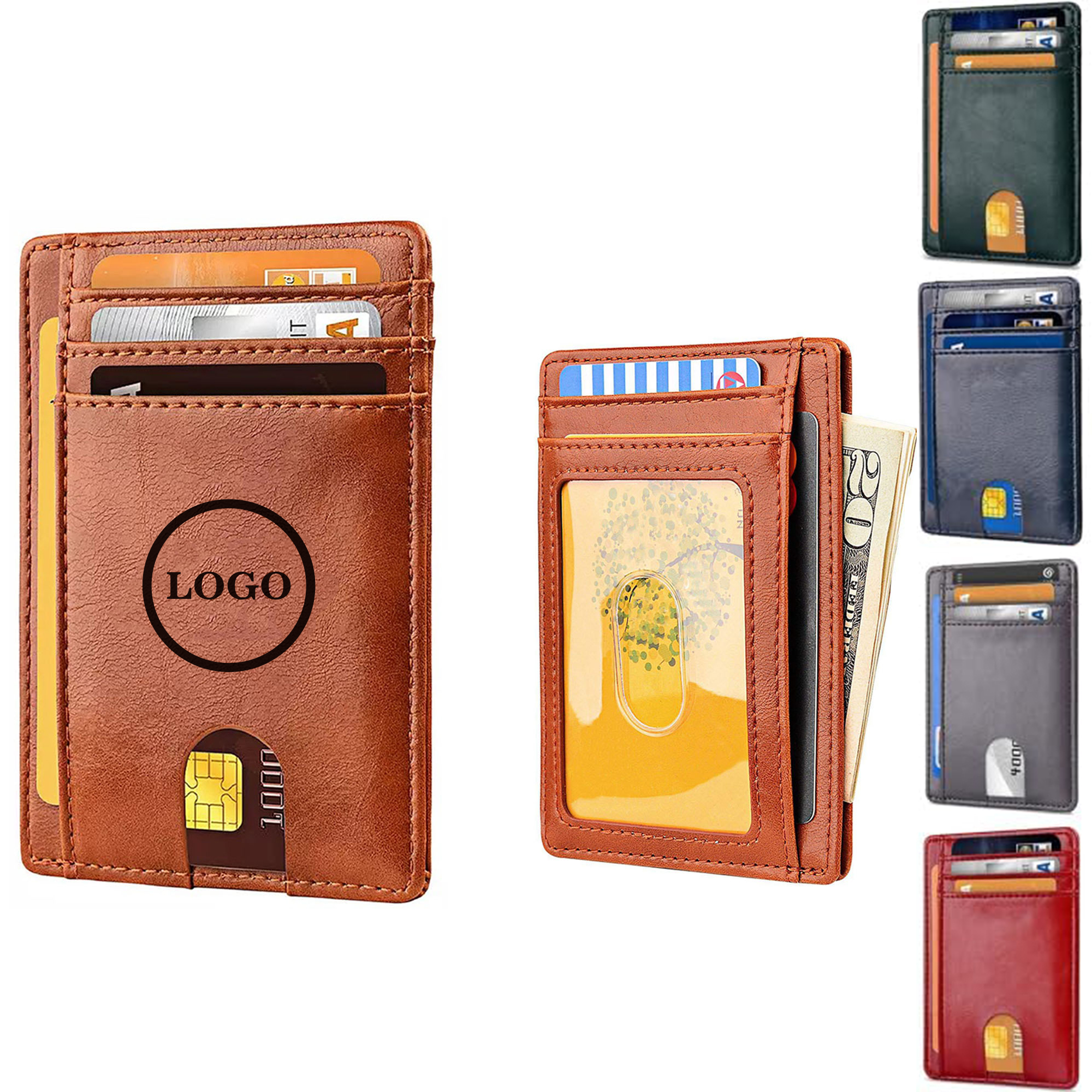 RFID-Blocking PU Leather Card Holder 2