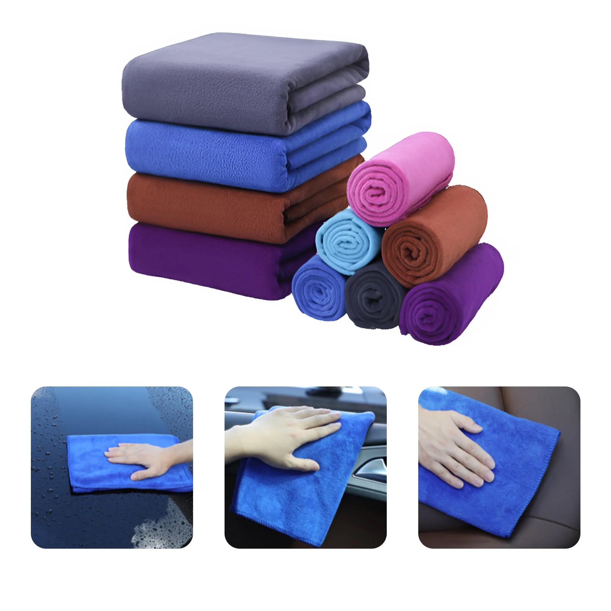 MOQ 50 PCS Car Microfiber Cleaning Towel 3
