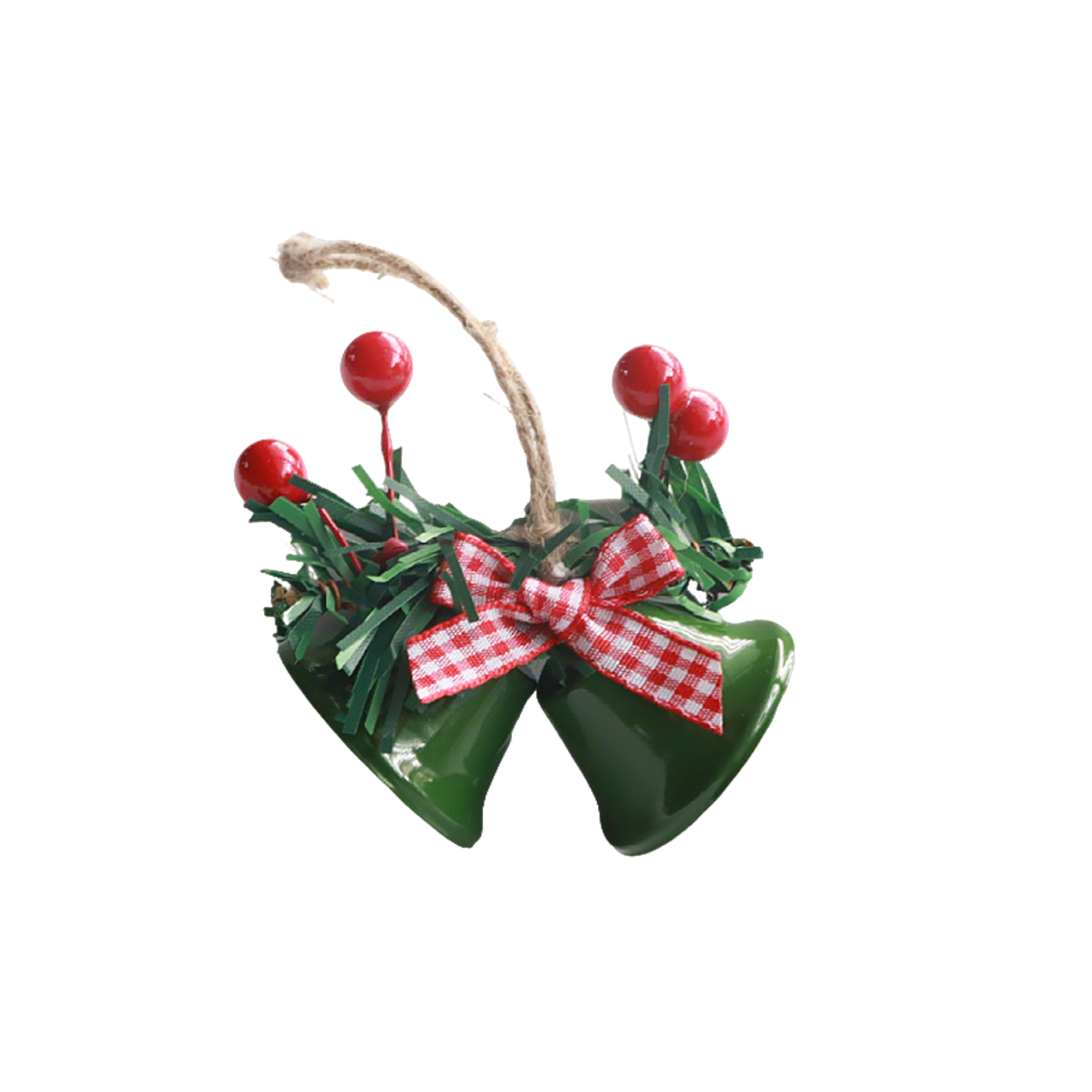 Iron Double Bell Holiday Decoration 2.8" Length X 2.8" Width X 1.6" Height 5