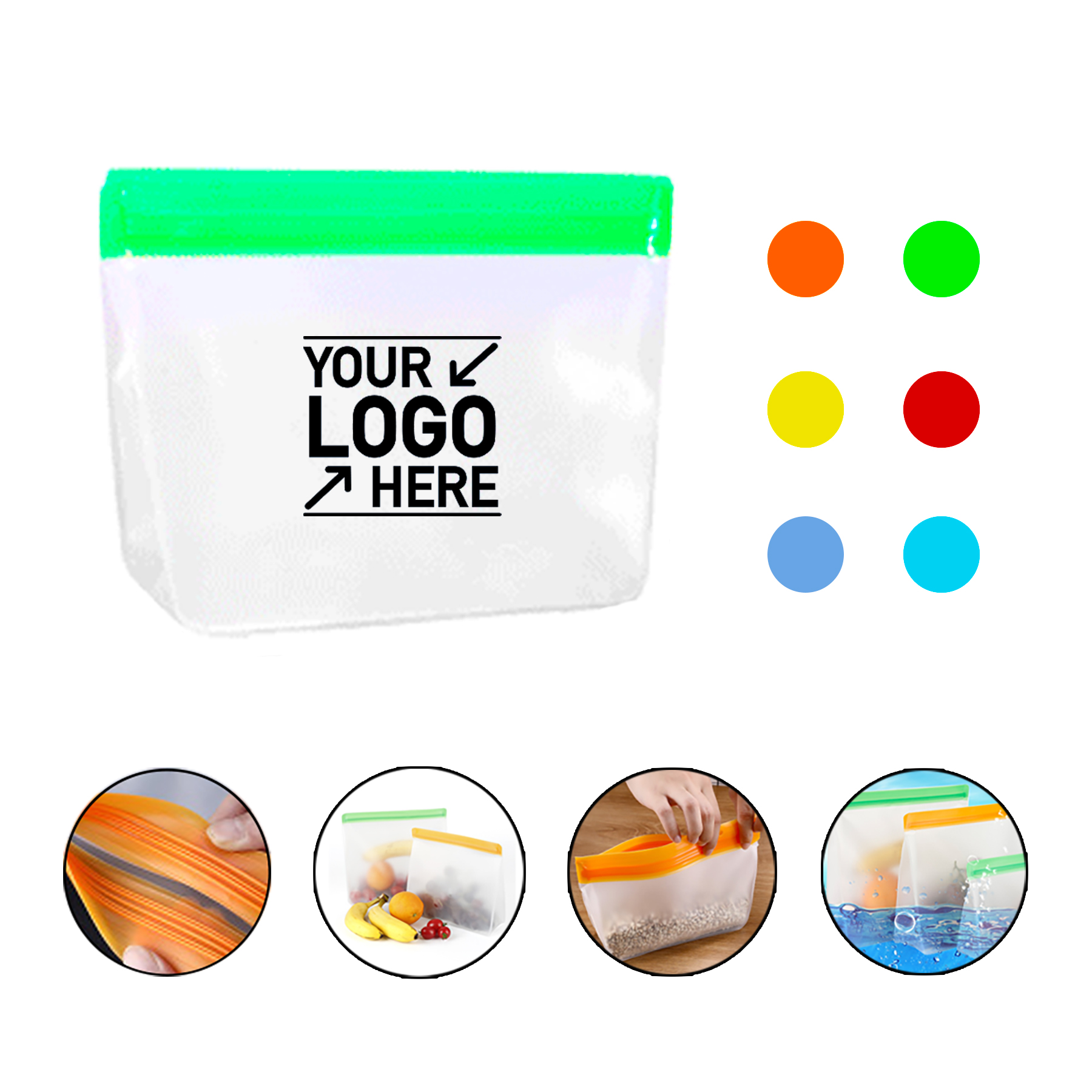 Tridimensional Slipzip Reusable Food Storage Pouch 2