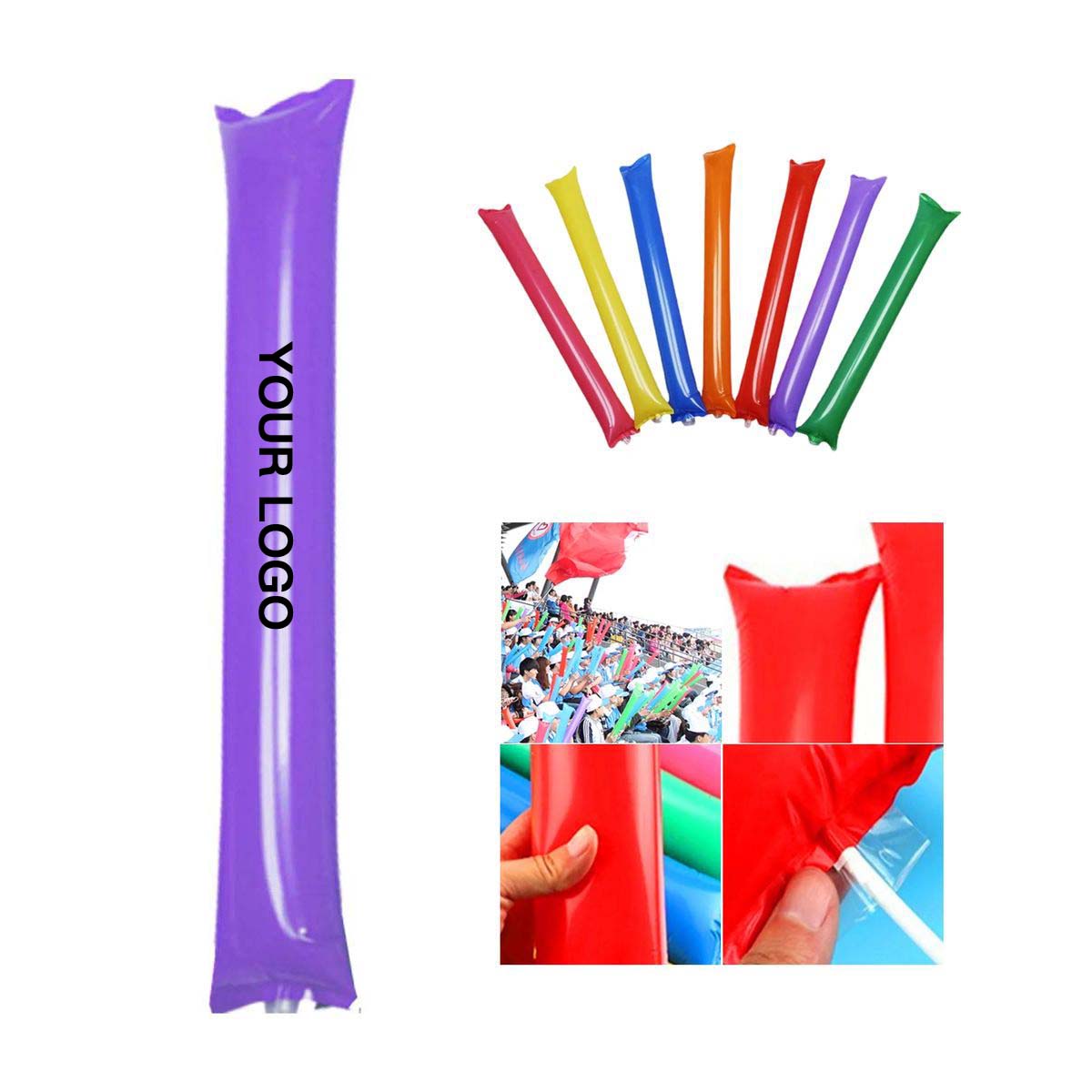 Reusable Inflatable Cheer Sticks in Bright Colors 11