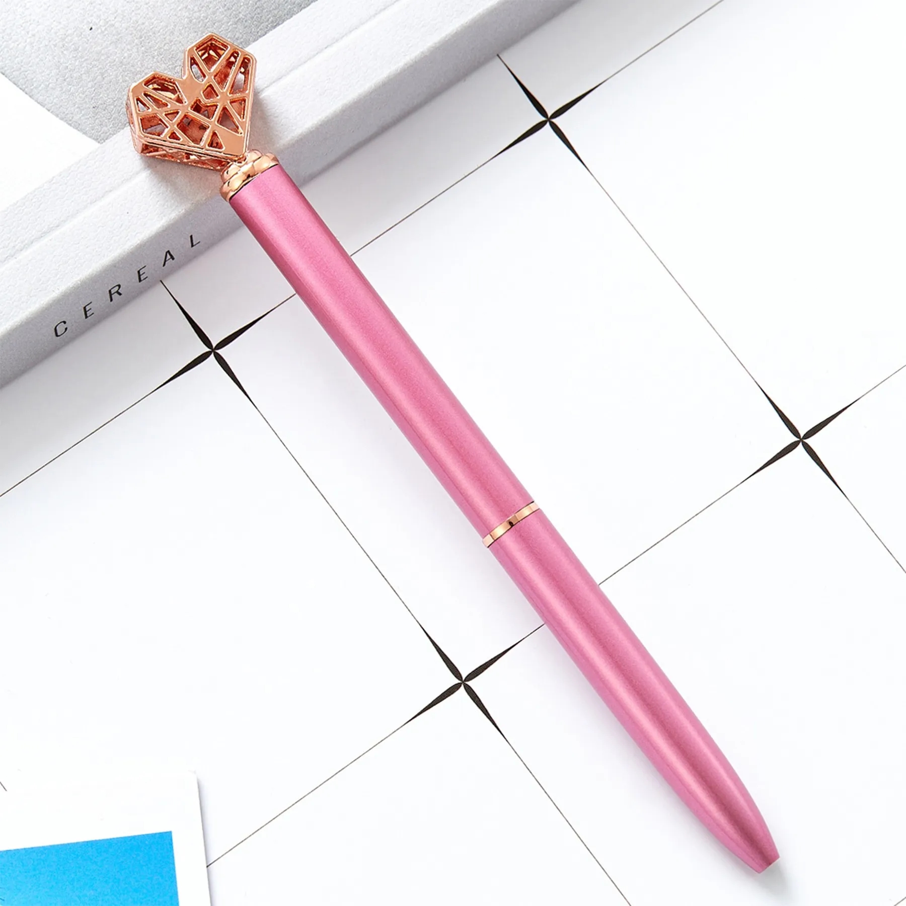Heart Rose Gold Metal Pen 9