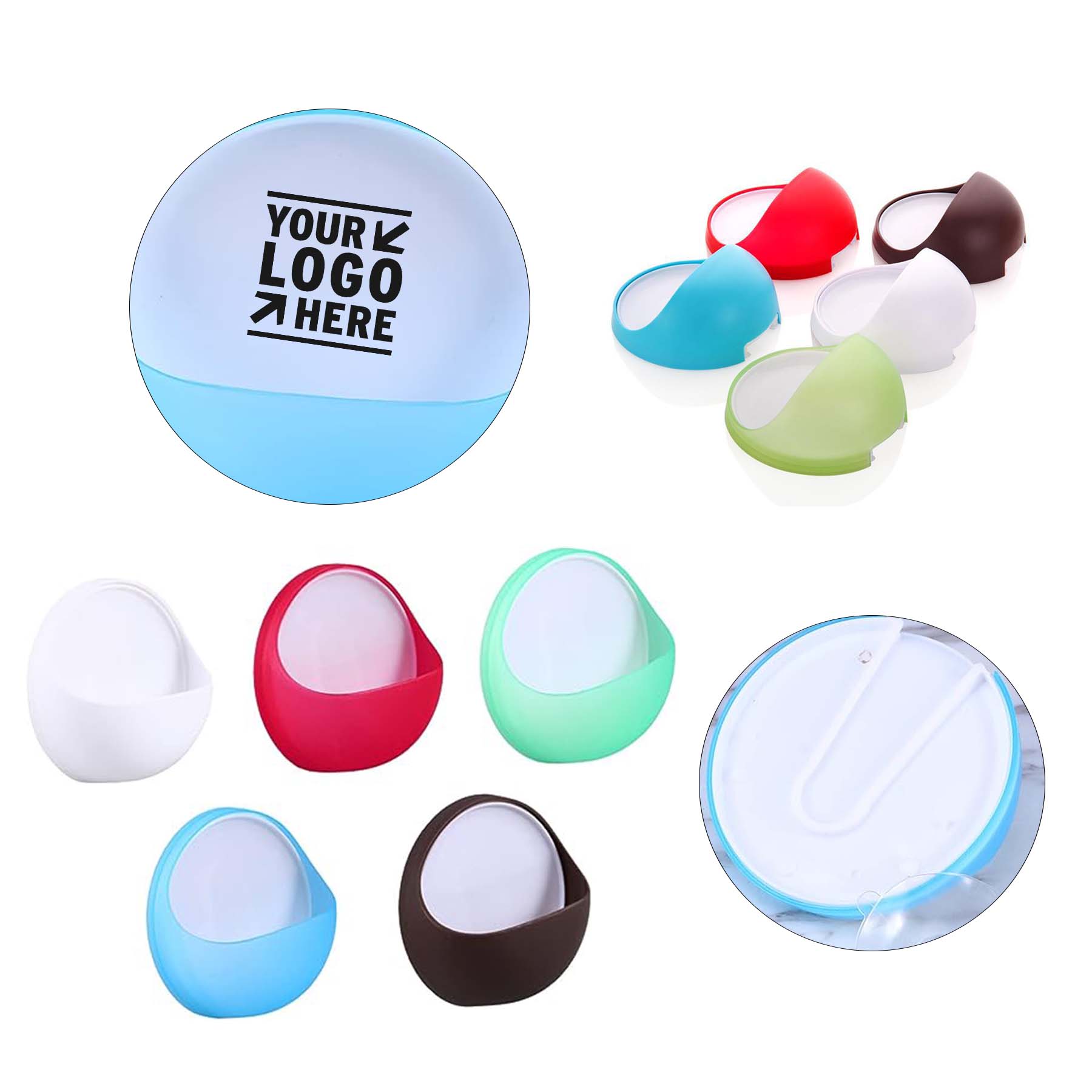 Wall-Mounted Bath Suction Cup Plastic Shower Soap Holder  2