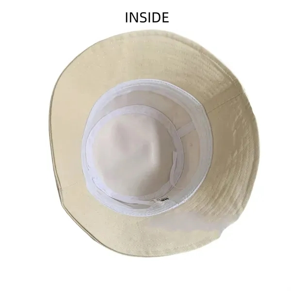 Wide-Brim Cotton Bucket Hat 3