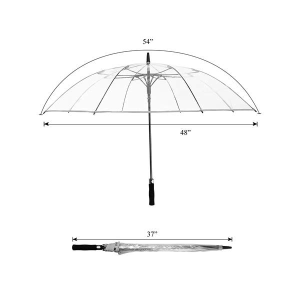 54" Arc Clear Automatic Umbrella 2