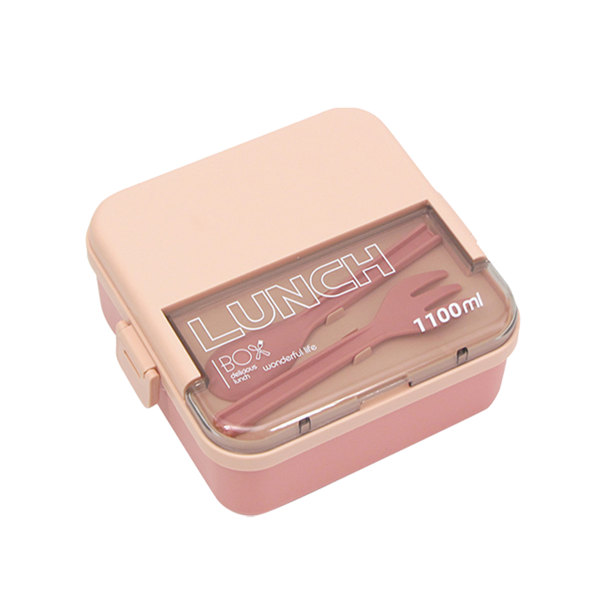Plastic Lunch Box With Utensils 2