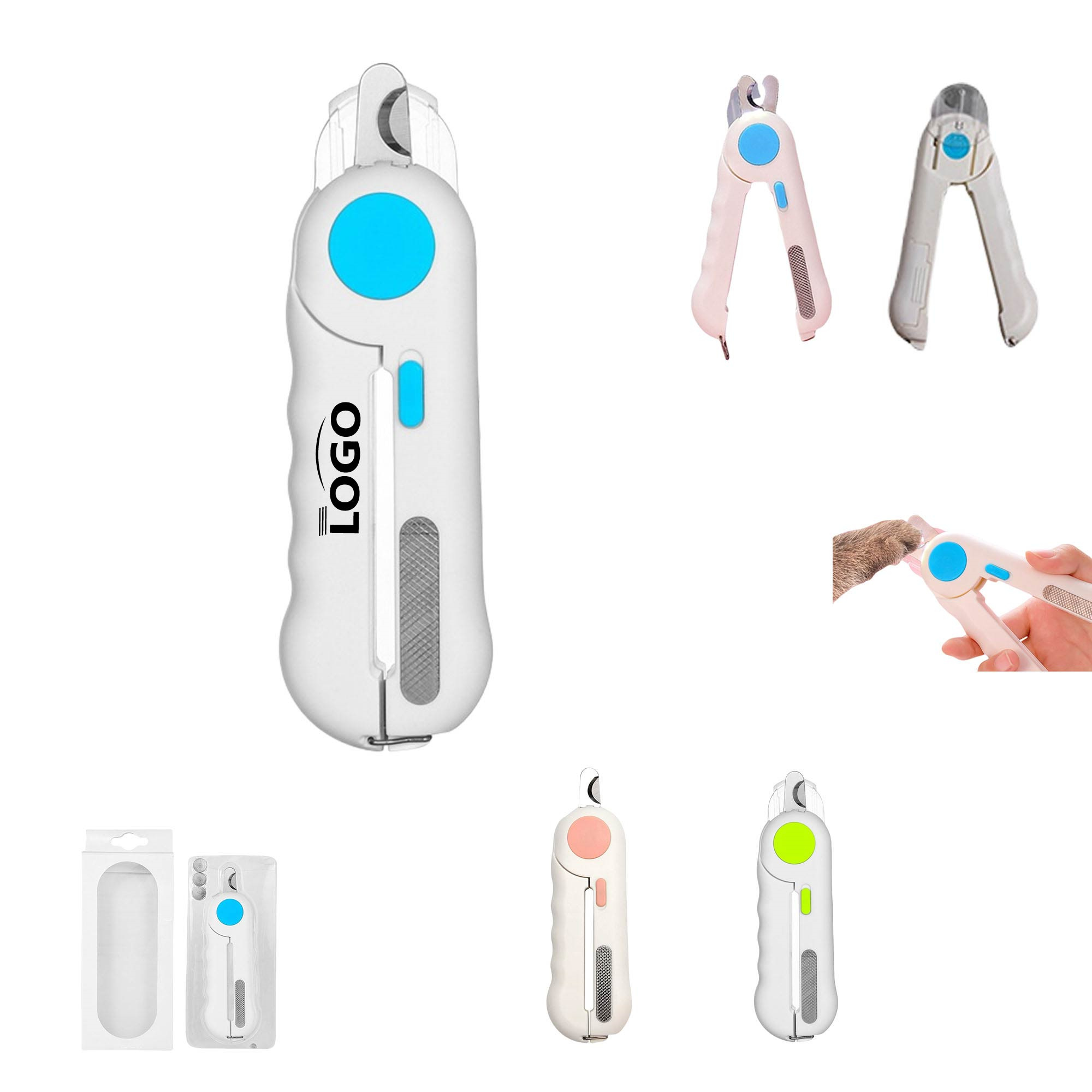 Dog Nail Grinder with Trimmers 2-in-1 LED Clippers Light 3