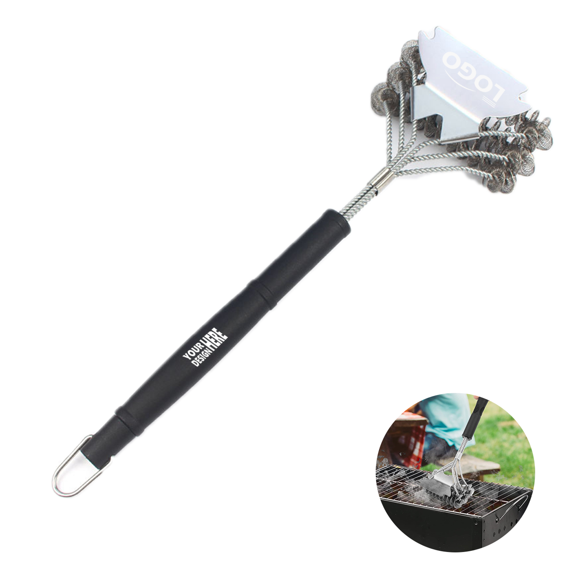 BBQ Grill Brush - 2-in-1, Bristle-Free with Scraper 3