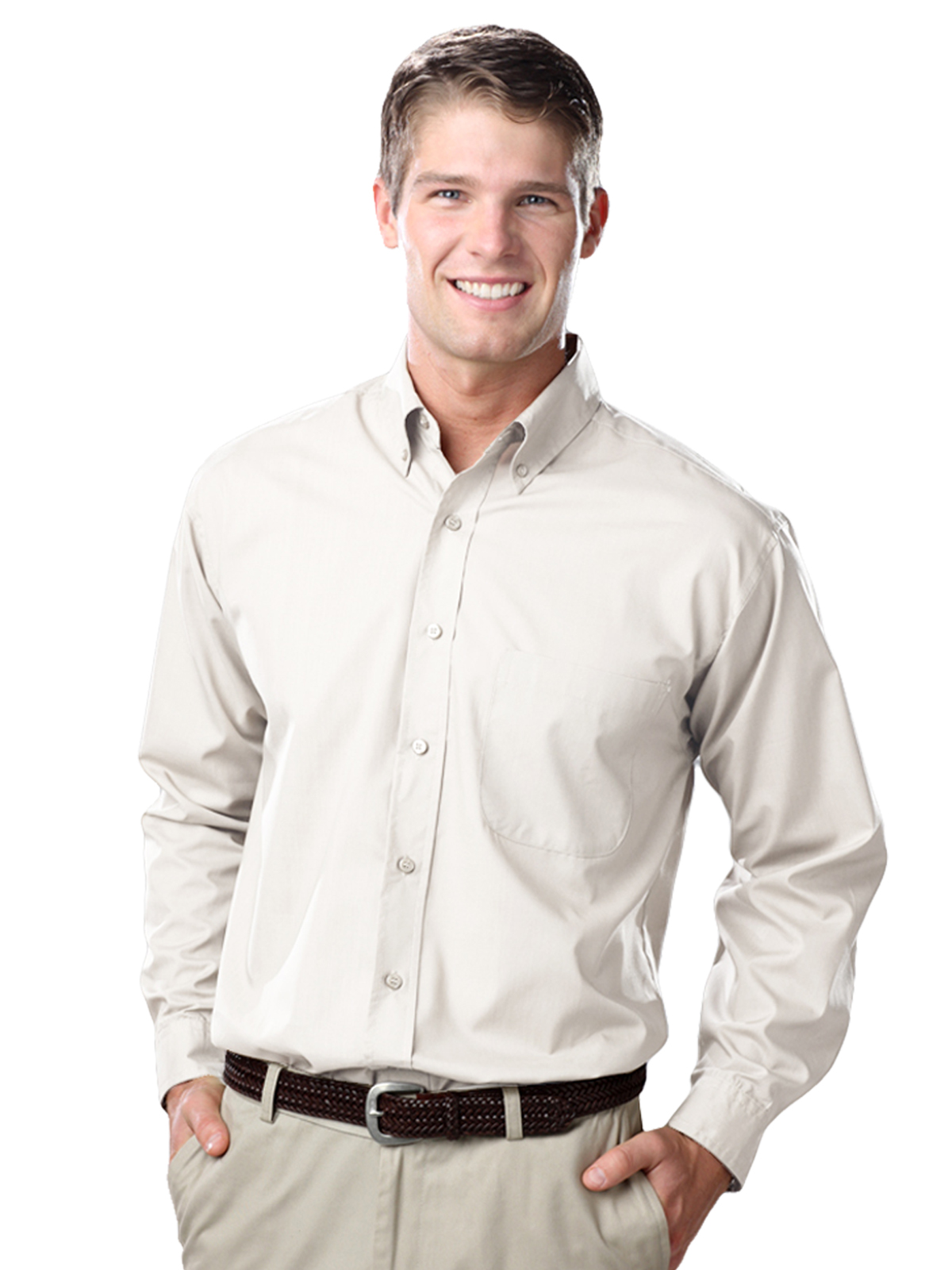 Blue Generation - Men's 1-Pocket Value Poplin Shirt