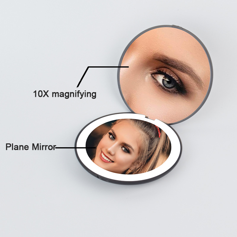 Led Lighted Travel Makeup Mirror- 1X/10X Magnification 3