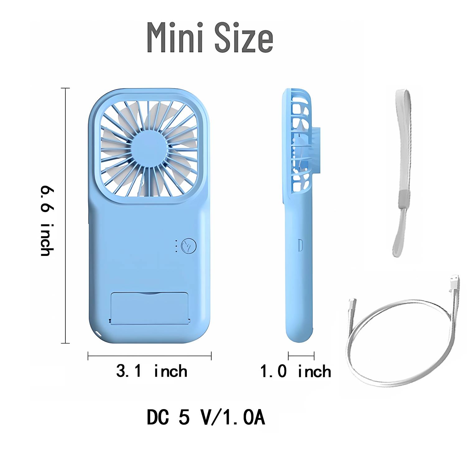 Portable Mini Battery Operated Phone Holder Handheld Fan 2