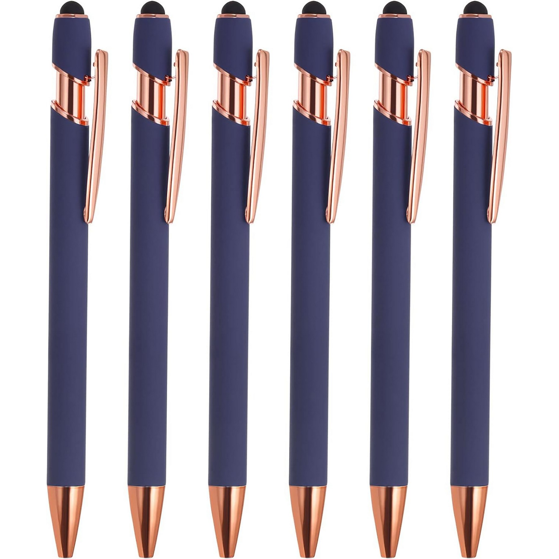 Metal Ballpoint Pen With Stylus Tip Rose Gold 9