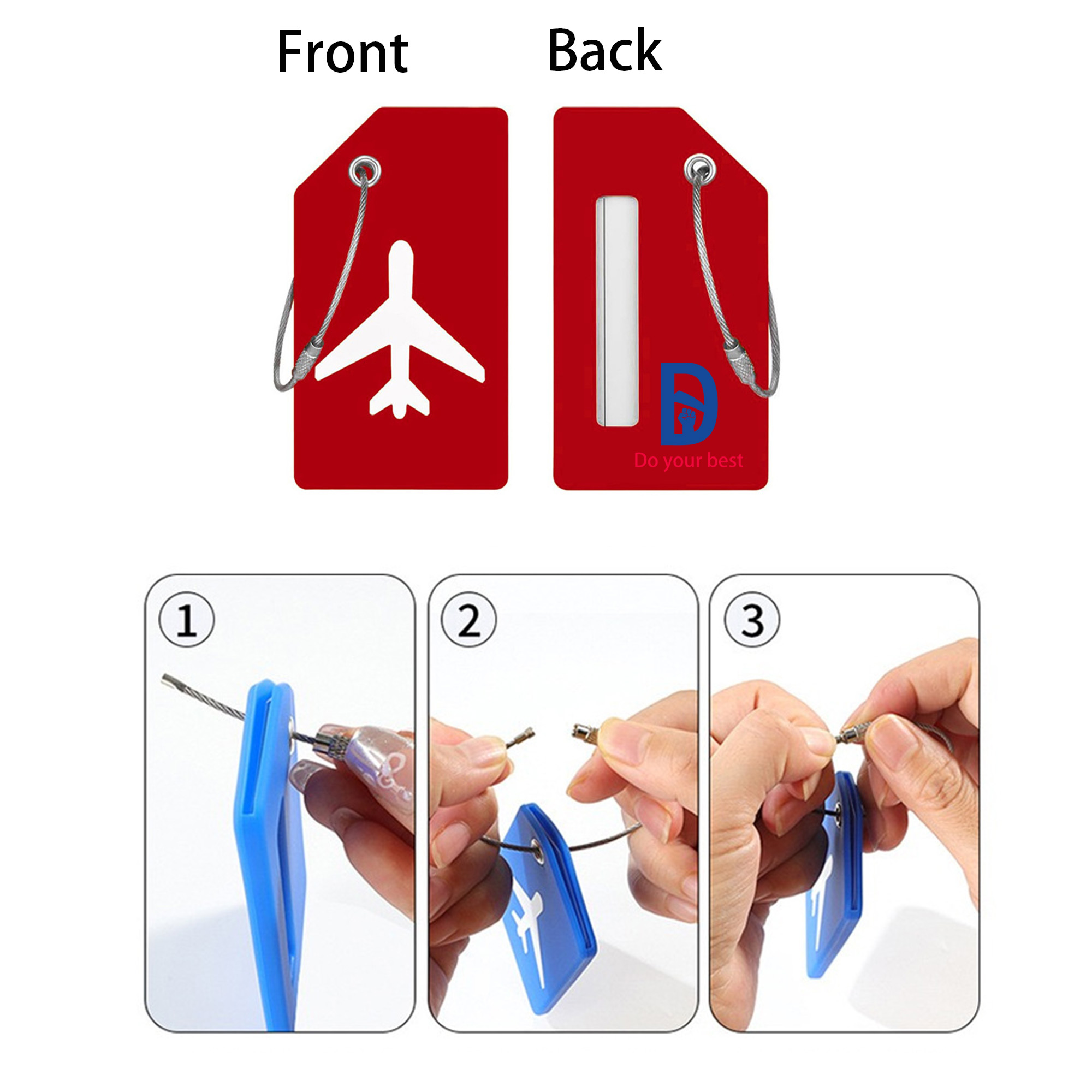 Flexible Silicone Luggage Tag for Suitcases 2