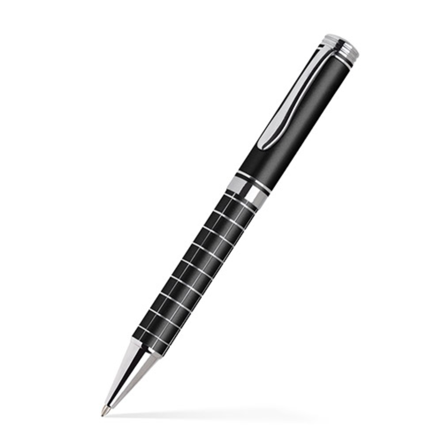 Grid Barrel Ballpoint Twist Metal Pen 8