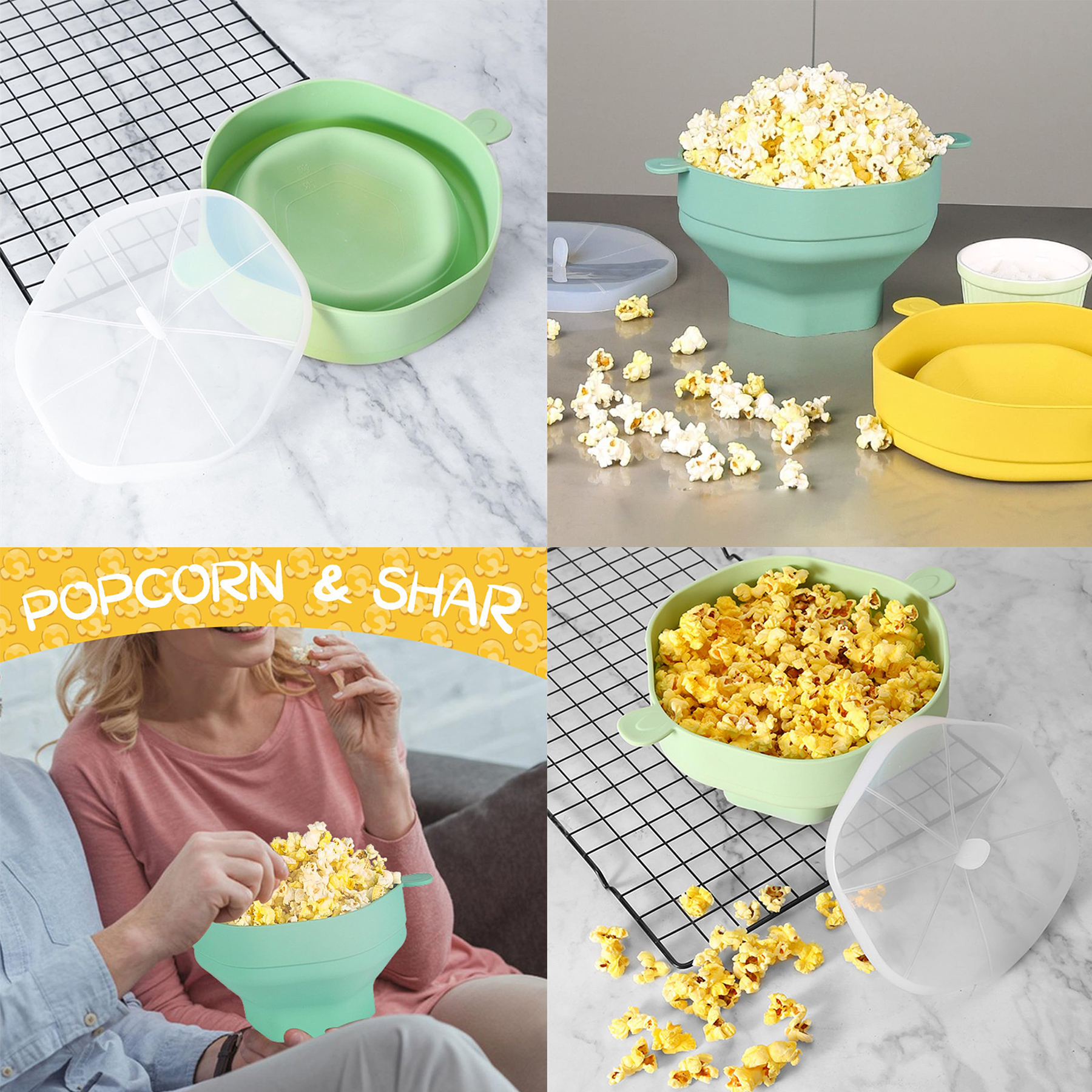 Microwavable Bowl Hot Air Popper Popcorn Bowl 2