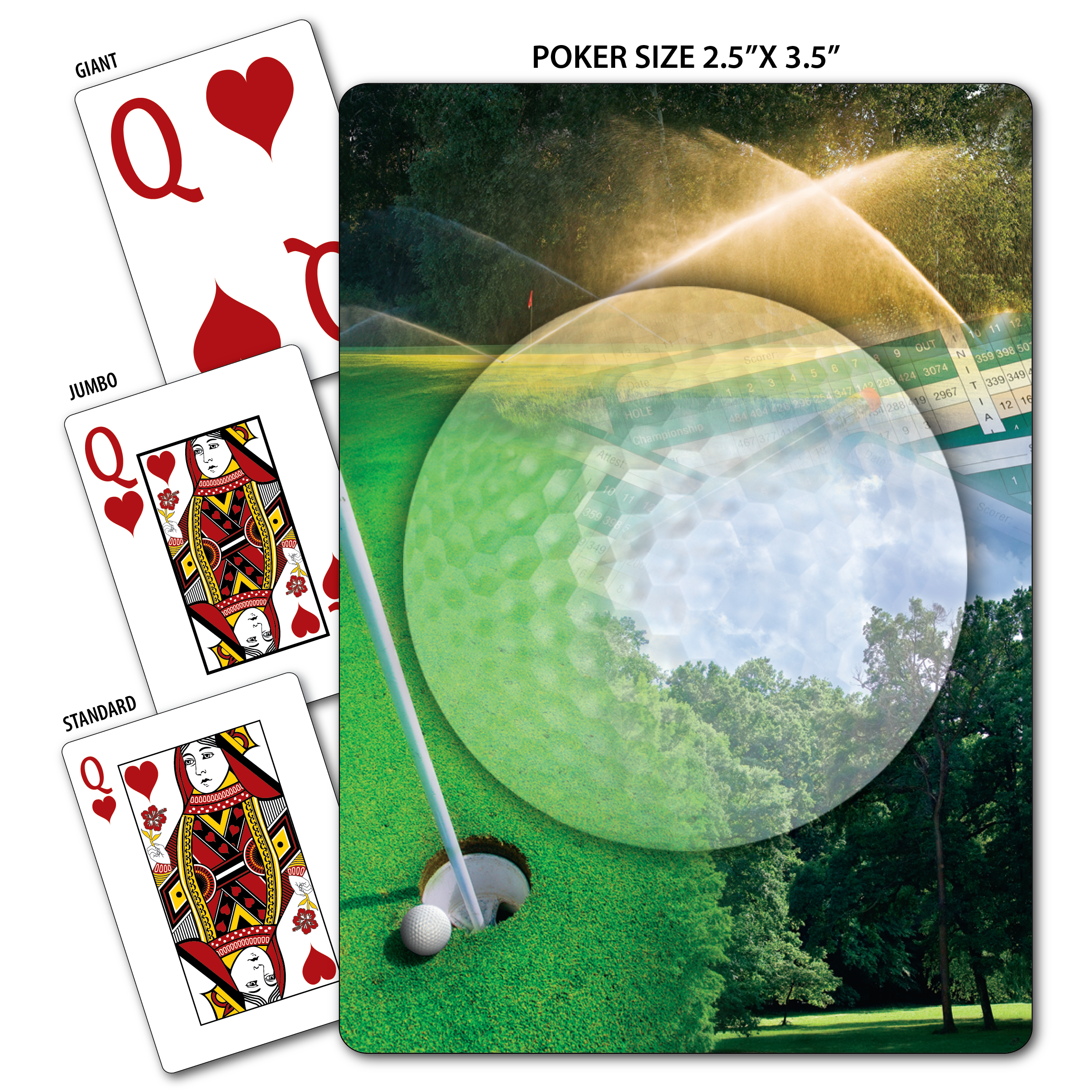 Golf Theme Poker Size Playing Cards 3