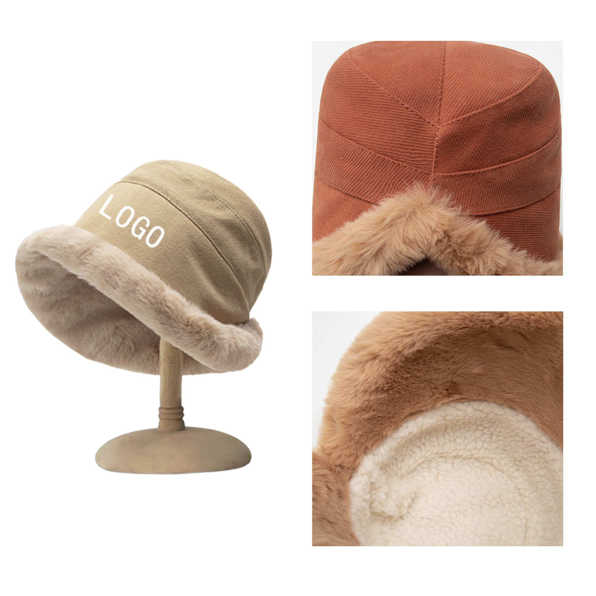 MOQ 10 PCS Cozy Thickened And Warm Fisherman Hat 1