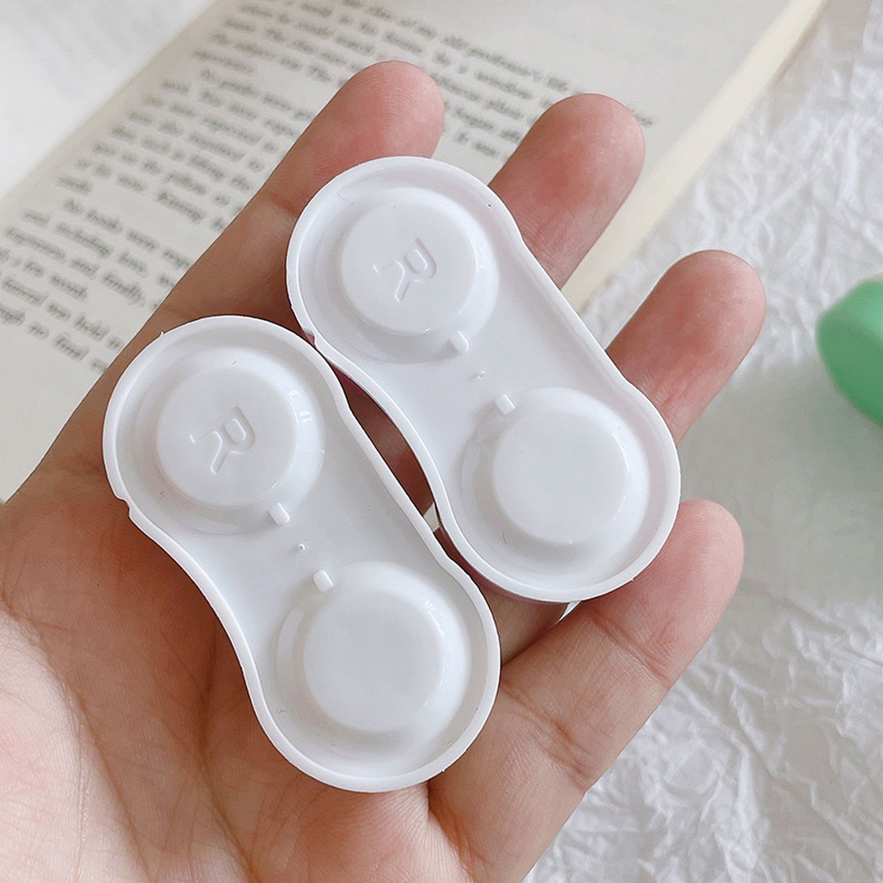 Lens Soaking Storage Container Compact Eye Contact Case 8