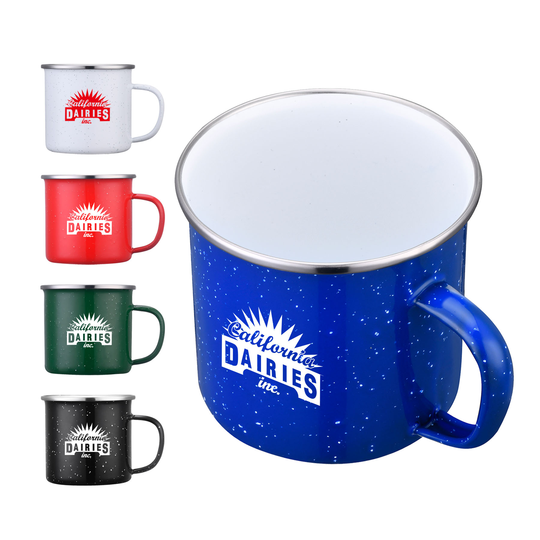 16 oz. Speckled Campfire Enameled Lined Iron Coffee Mug 2