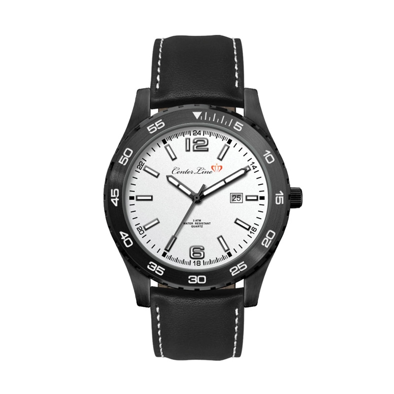 42MM, BLACK METAL CASE, 3-HAND MVT, DTE