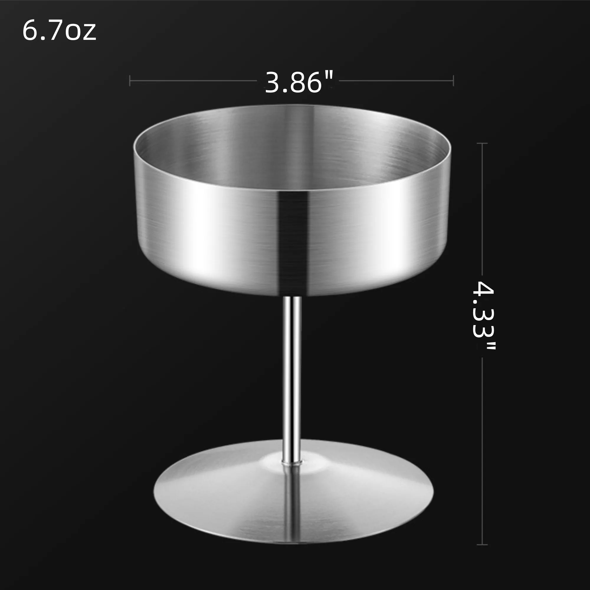 6oz Stainless Steel Ice Cream Goblet Dessert Cup 3