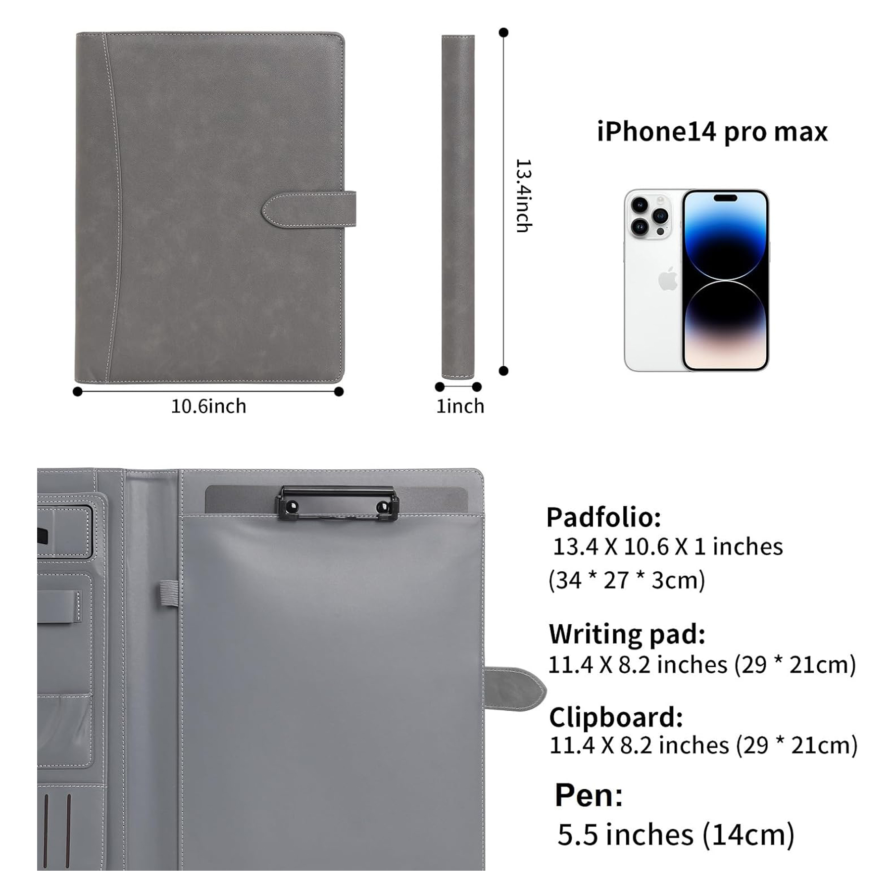 A4 Leather Portfolio Binder for Professionals 2
