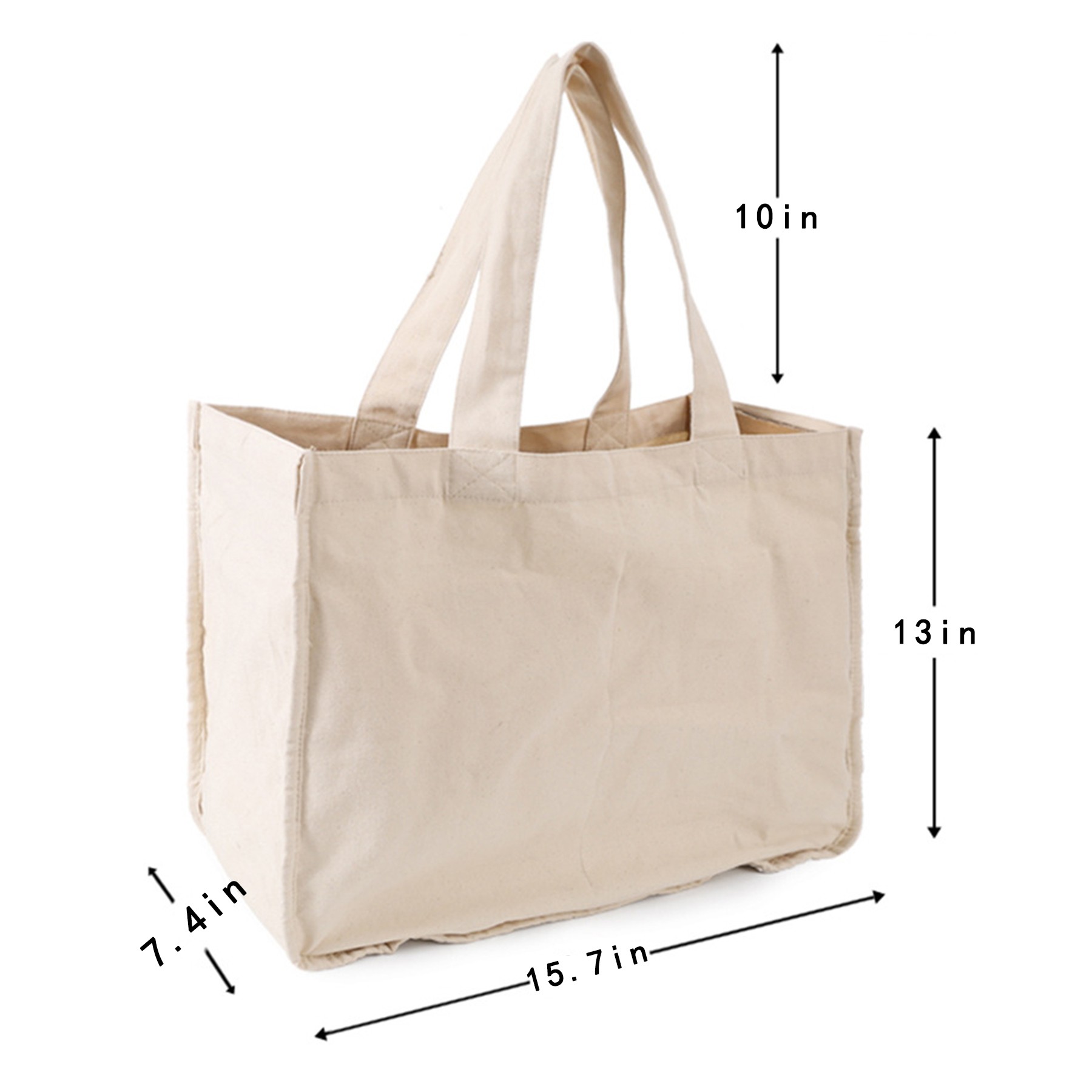 Canvas Divider Shopping Bag, custom tote bag with logo imprint 2