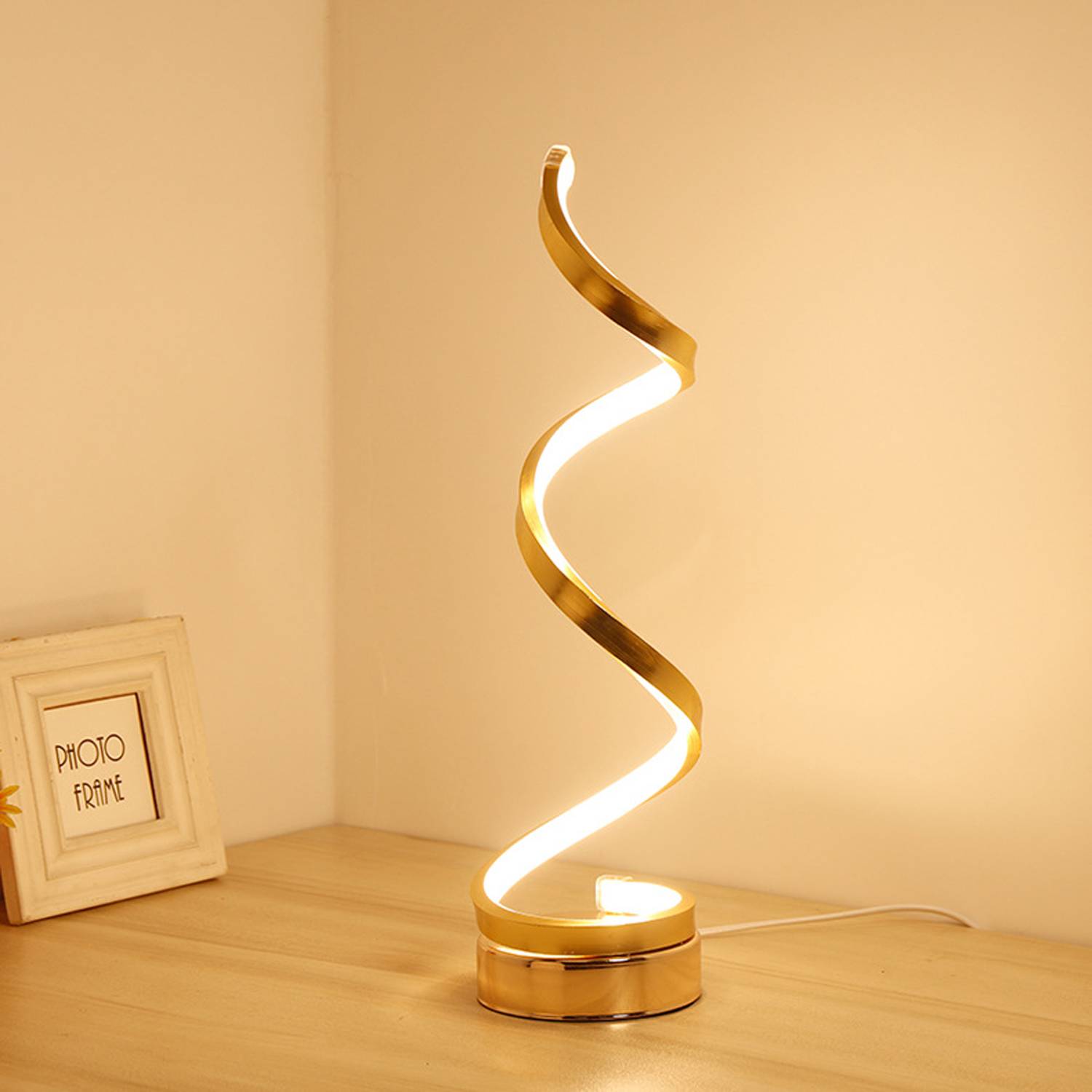 8W Bars/Cafes/Rooms Three Color LED Spiral Desk Lamp 1
