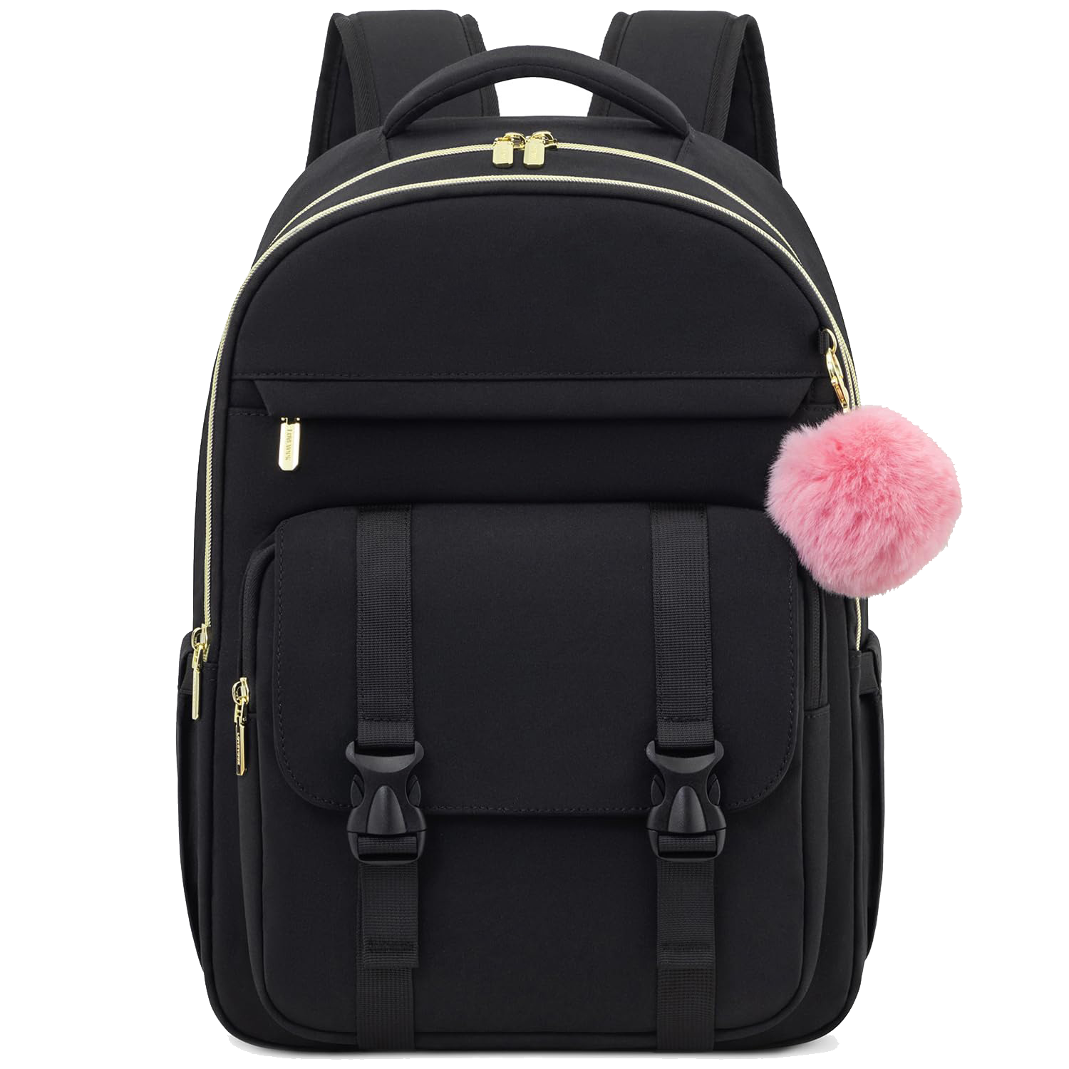 Women Nylon Waterproof Business Backpack w/ Pendant 11