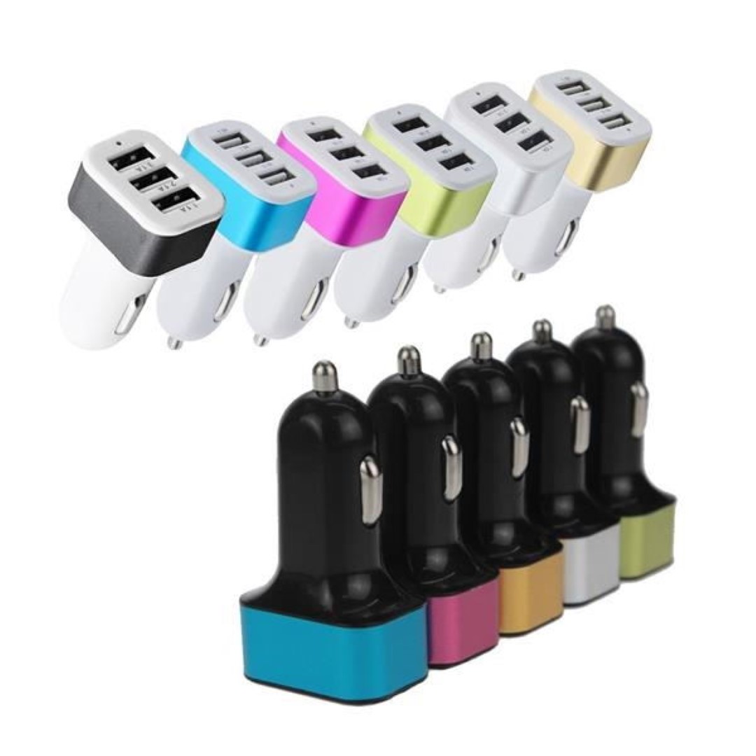 Three-Port USB Car Charger 3